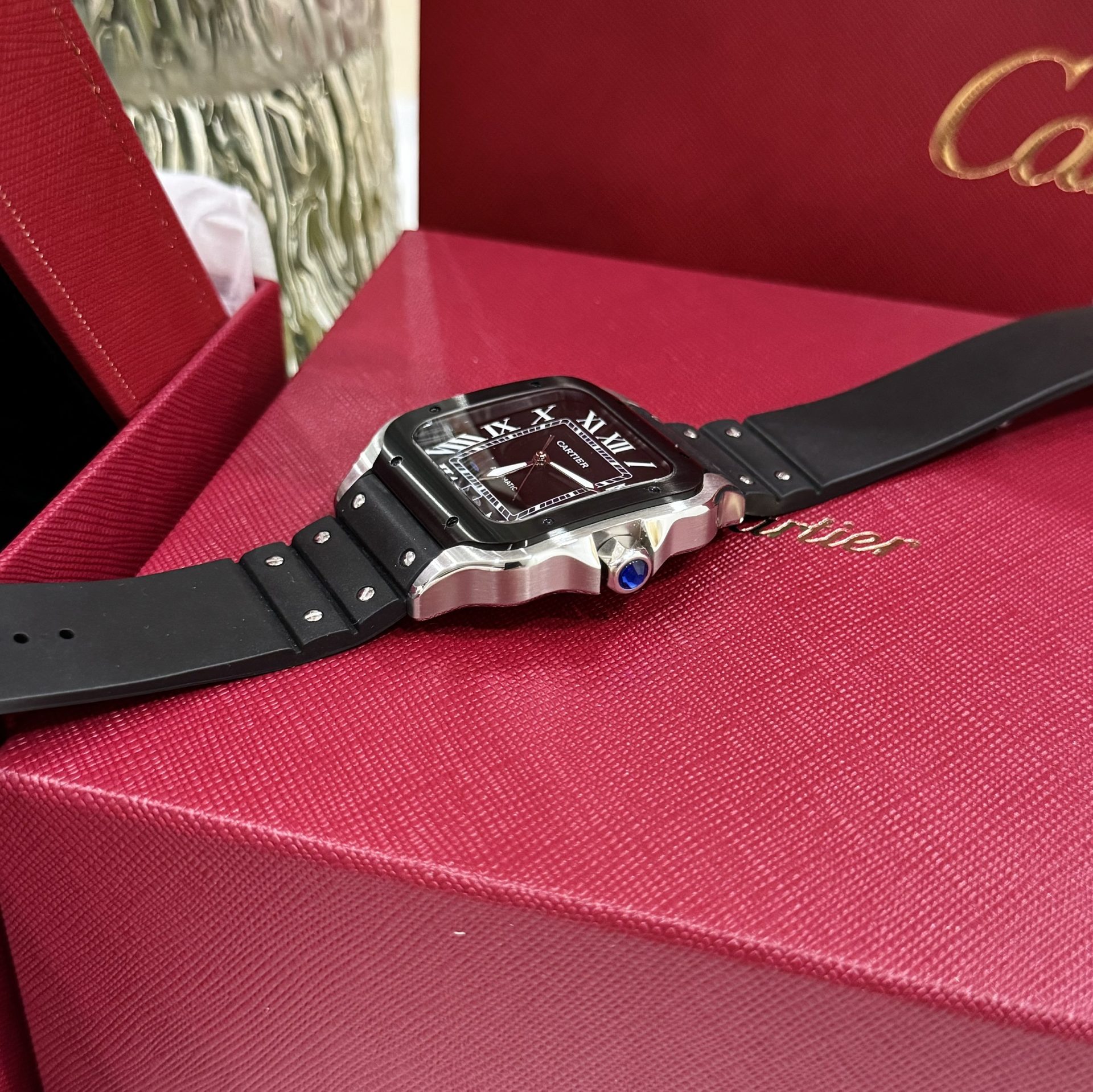 replica Cartier Replica Watch Santos Custom Moissanite Diamonds BV Factory 39.8mm WATCHES 6 