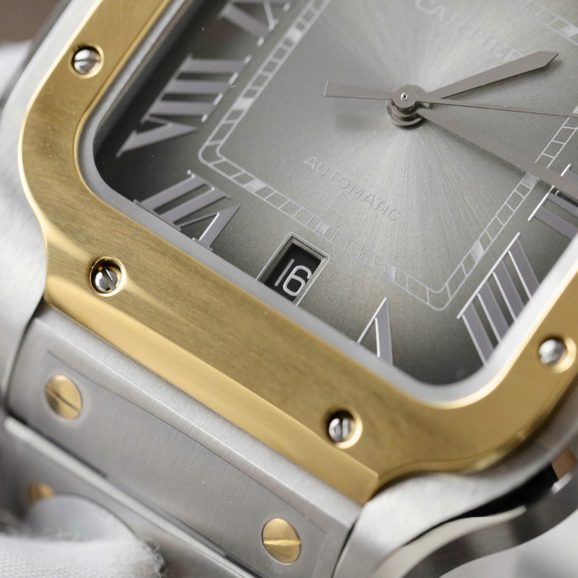 replica Cartier Replica Watch Santos De Cartier Green Dial BV Factory 39.8mm WATCHES 6 