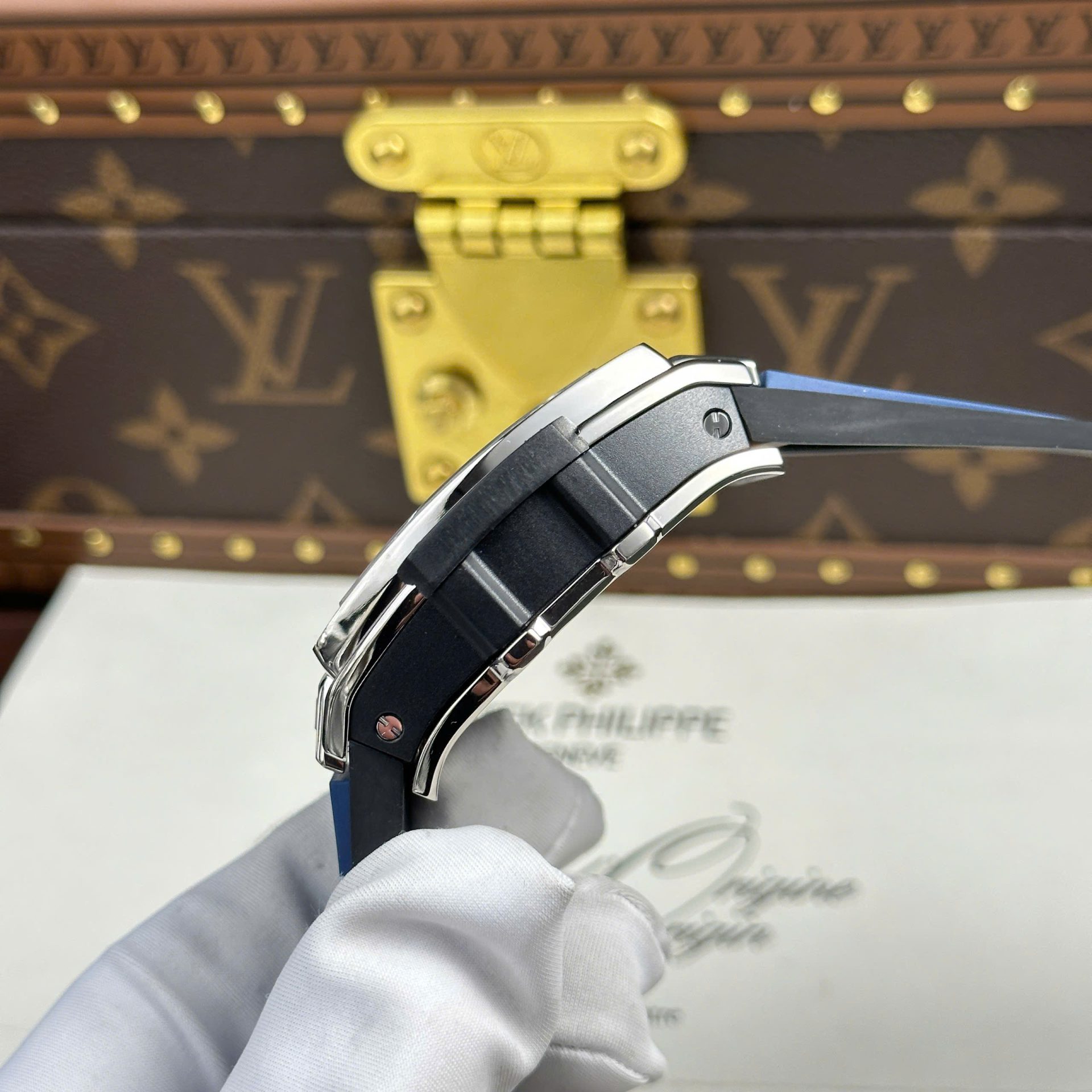 replica Hublot Best Replica Watch Big Bang Sang Bleu II King Gold White Dial BBF 45mm WATCHES 6 