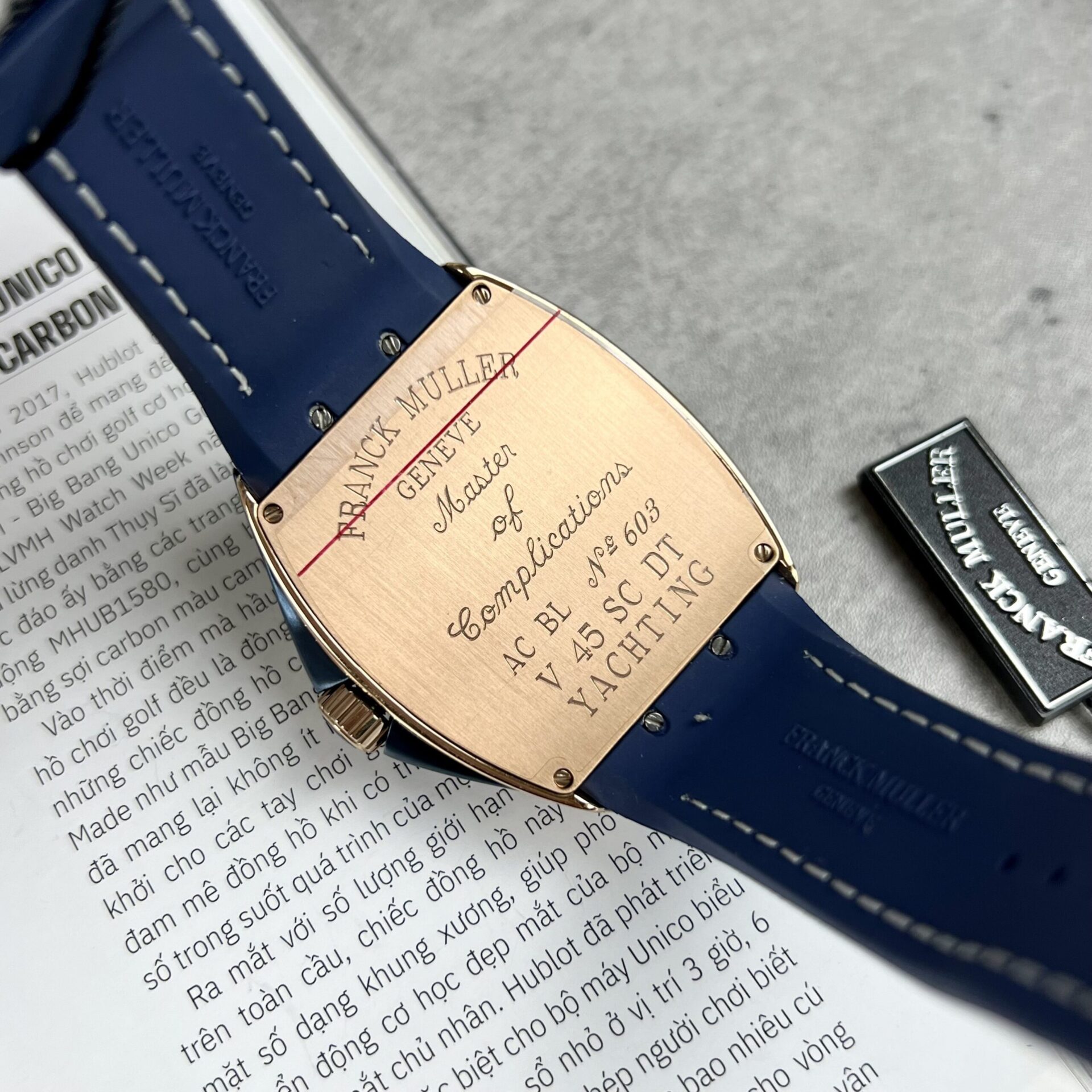 replica Franck Muller V45 Rose Gold Replica Watch Black Dial AB Factory 45mm WATCHES 6 