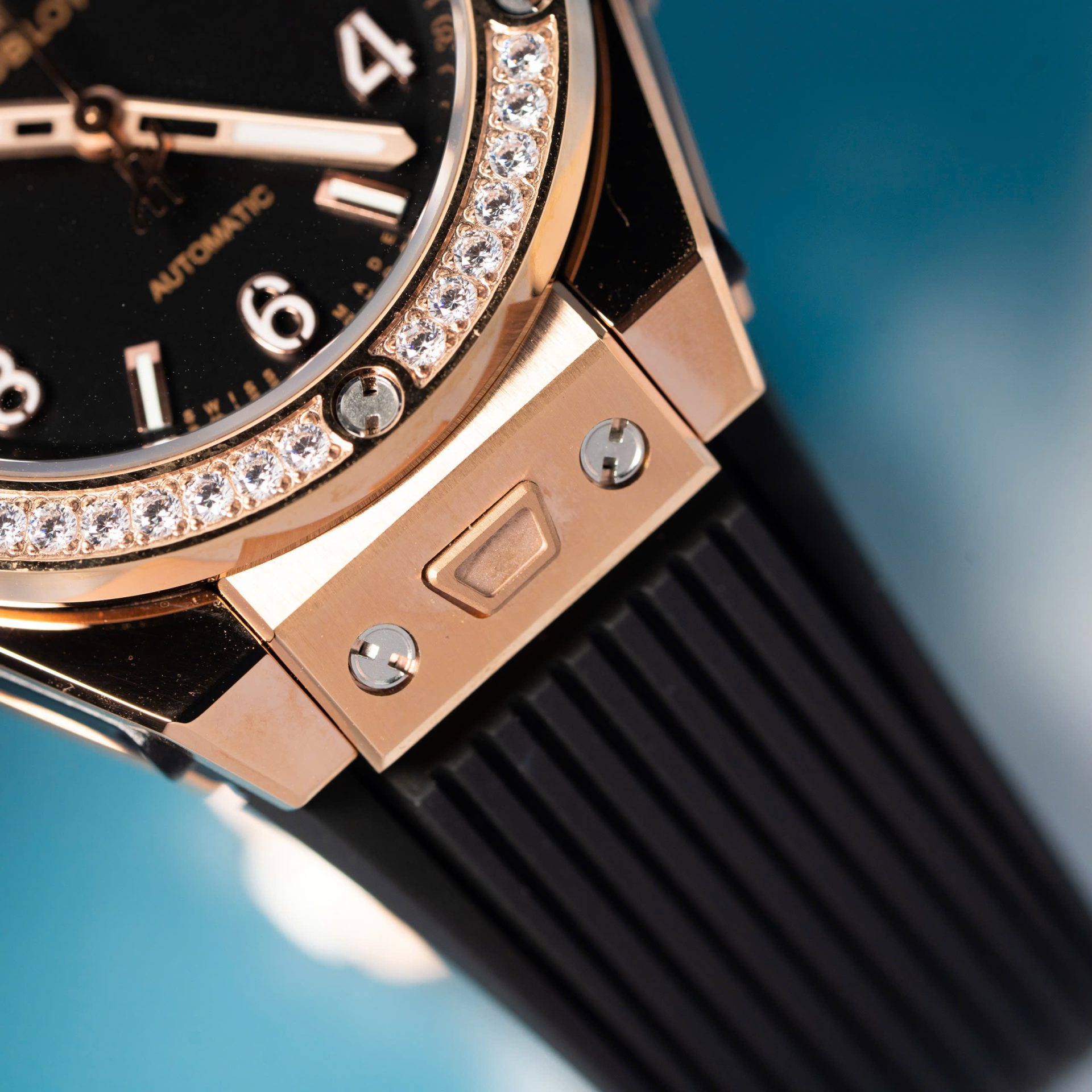 replica Hublot Replica Watches Big Bang Sang Bleu ll King Gold Black Dial BBF 45mm WATCHES 6 
