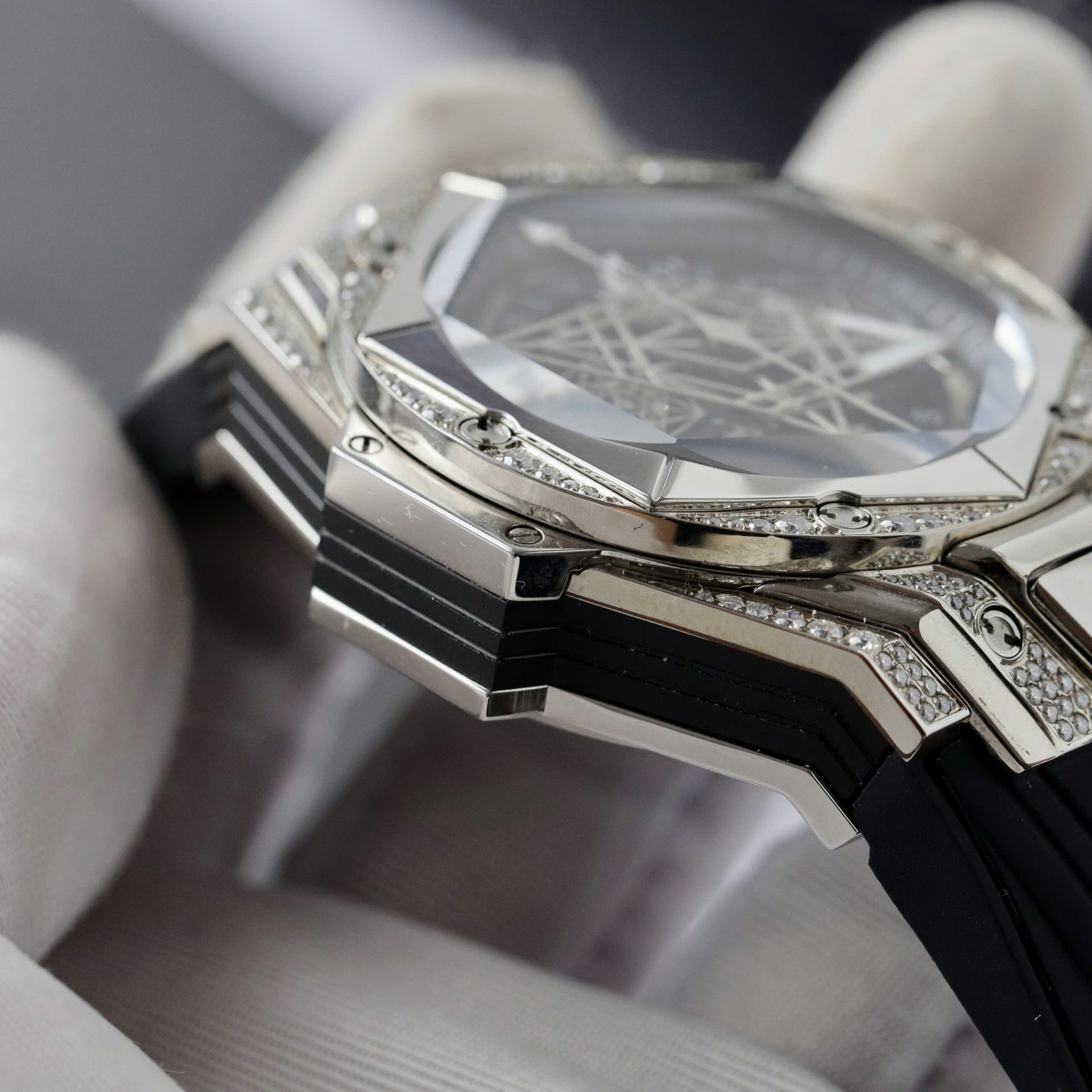 replica Hublot Fake Watch Big Bang One Click Dial Blue Custom Diamonds Moissanite 39mm WATCHES 6 
