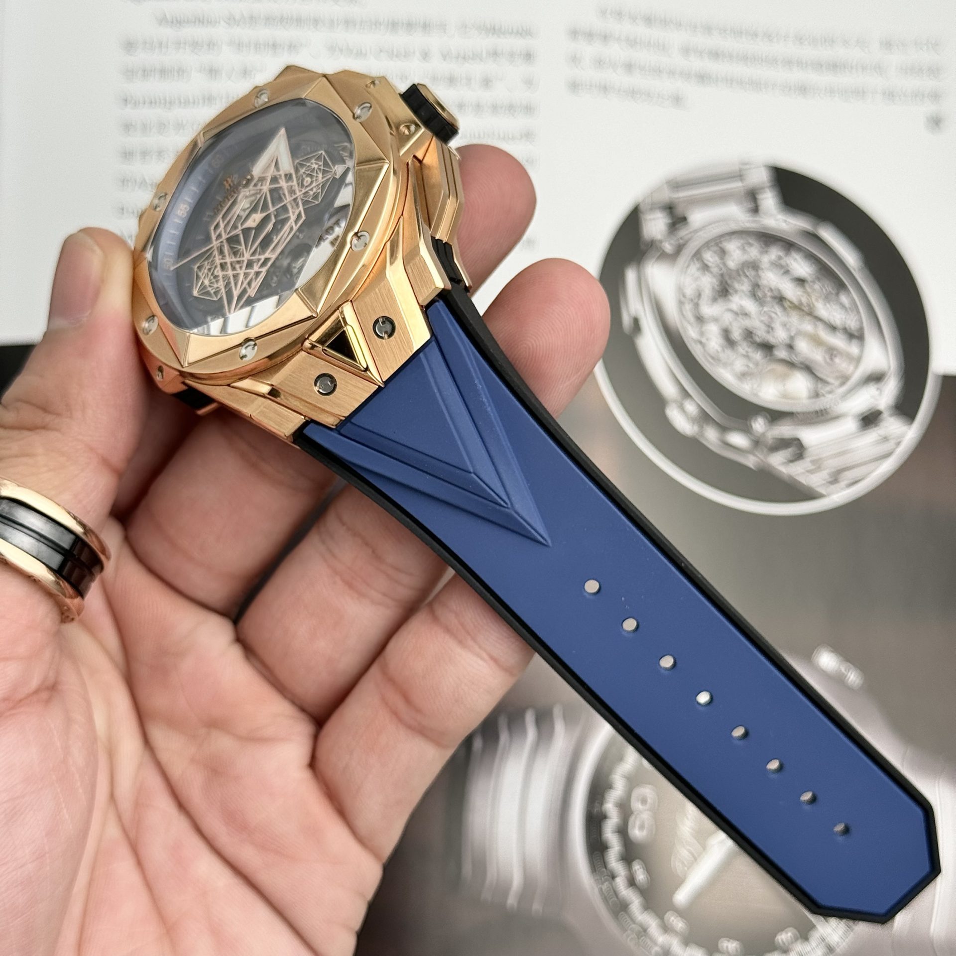 replica Hublot Replica Watch Big Bang Unico King Gold Rubber Strap BBF Factory 42mm WATCHES 6 