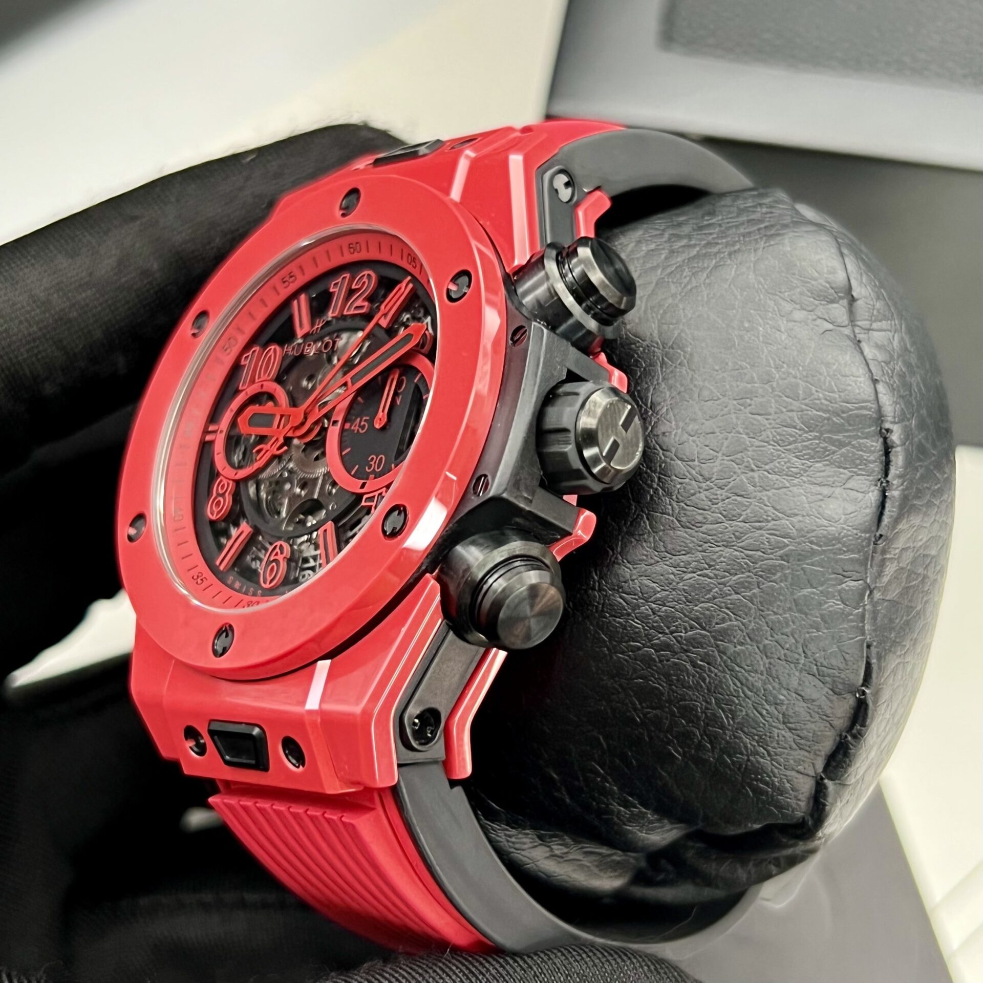 replica Hublot Best Replica Watch Big Bang Sang Bleu II King Gold White Dial BBF 45mm WATCHES 6 