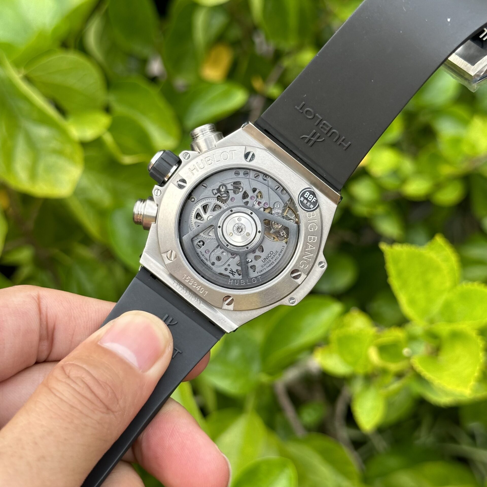 replica Hublot Replica Watch Big Bang Sang Bleu II Titanium Blue Dial BBF 45mm WATCHES 6 