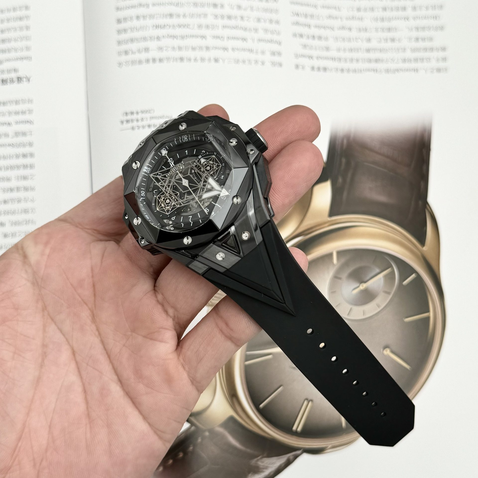 replica Hublot Best Replica Watch Big Bang Unico White Ceramic Rubber Strap BBF Factory 42mm WATCHES 6 
