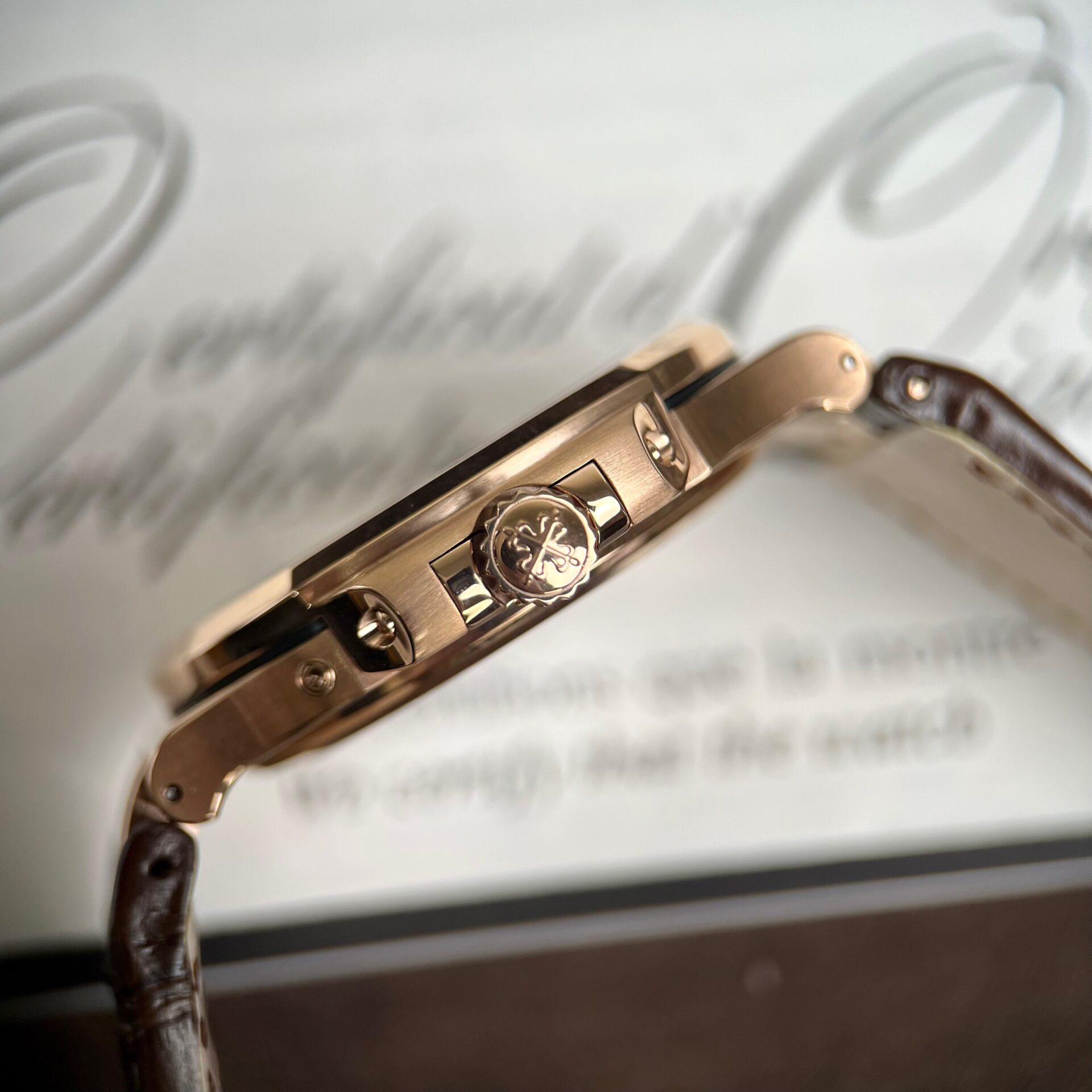 replica Patek Philippe Best Replica Watch Nautilus 5712R Brown Dial 18K Solid Gold 40mm WATCHES 6 