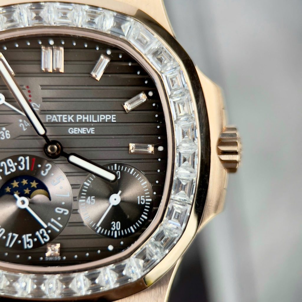 replica Patek Philippe Clone Watch Nautilus 5719 Full Diamonds Baguette 40mm WATCHES 6 