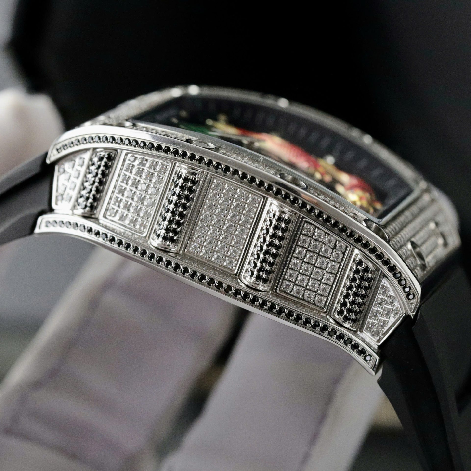 replica Richard Mille Best Replica Watch RM07-01 Red Carbon Rubber Strap 32x46mm WATCHES 6 