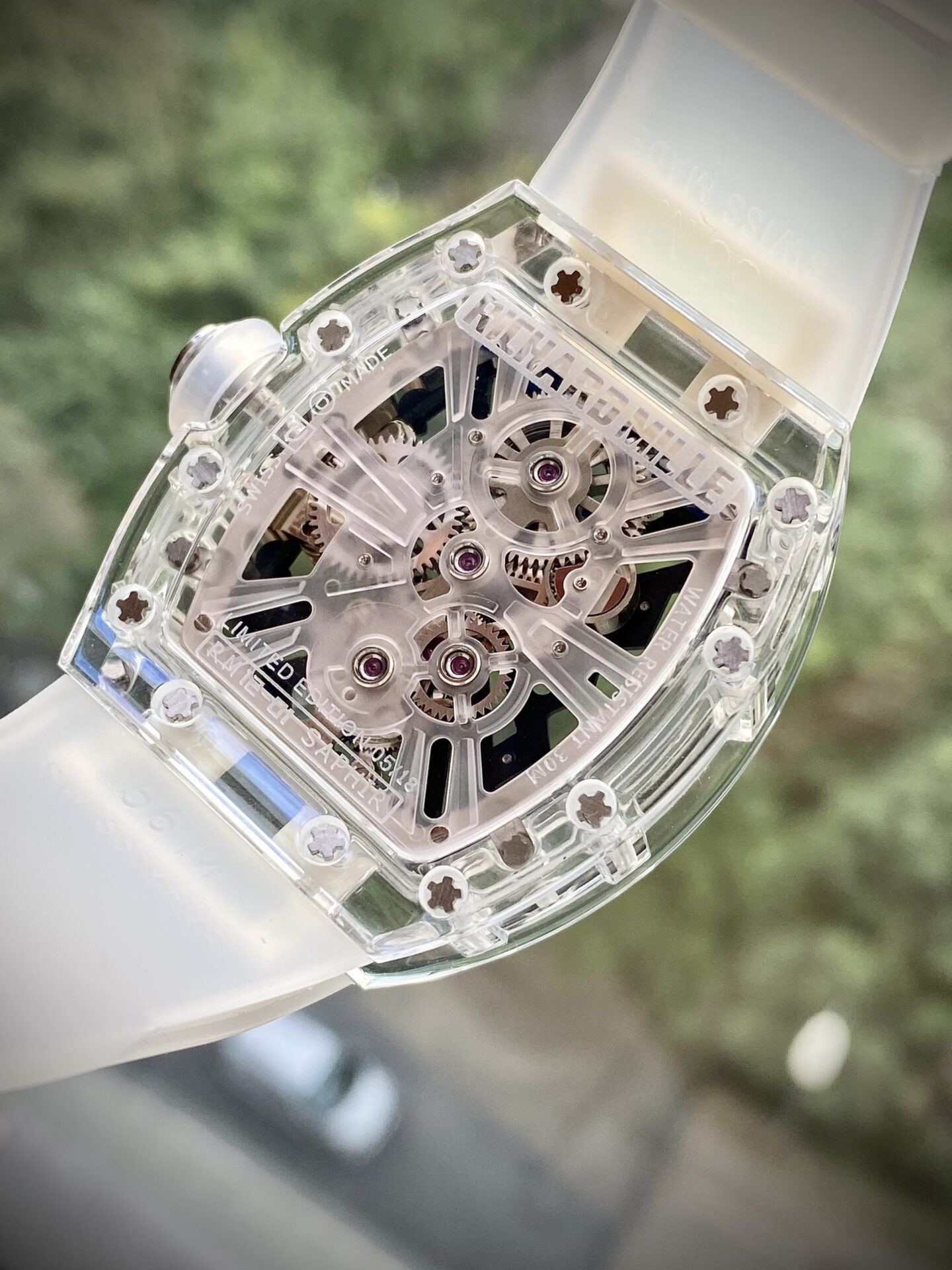 replica Richard Mille Replica Watch RM59-01 Yohan Blake Tourbillon Carbon Green 43x50mm WATCHES 6 