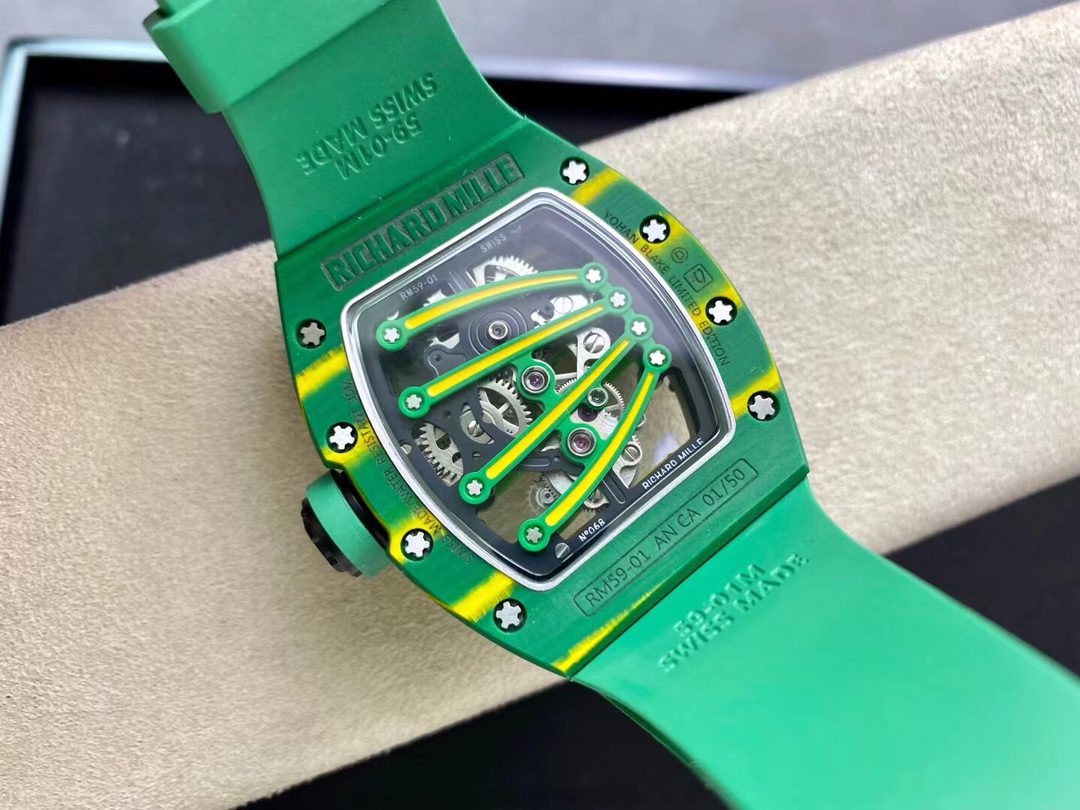 replica Richard Mille Best Replica Watch RM07 Black Ceramic 36mm WATCHES 6 