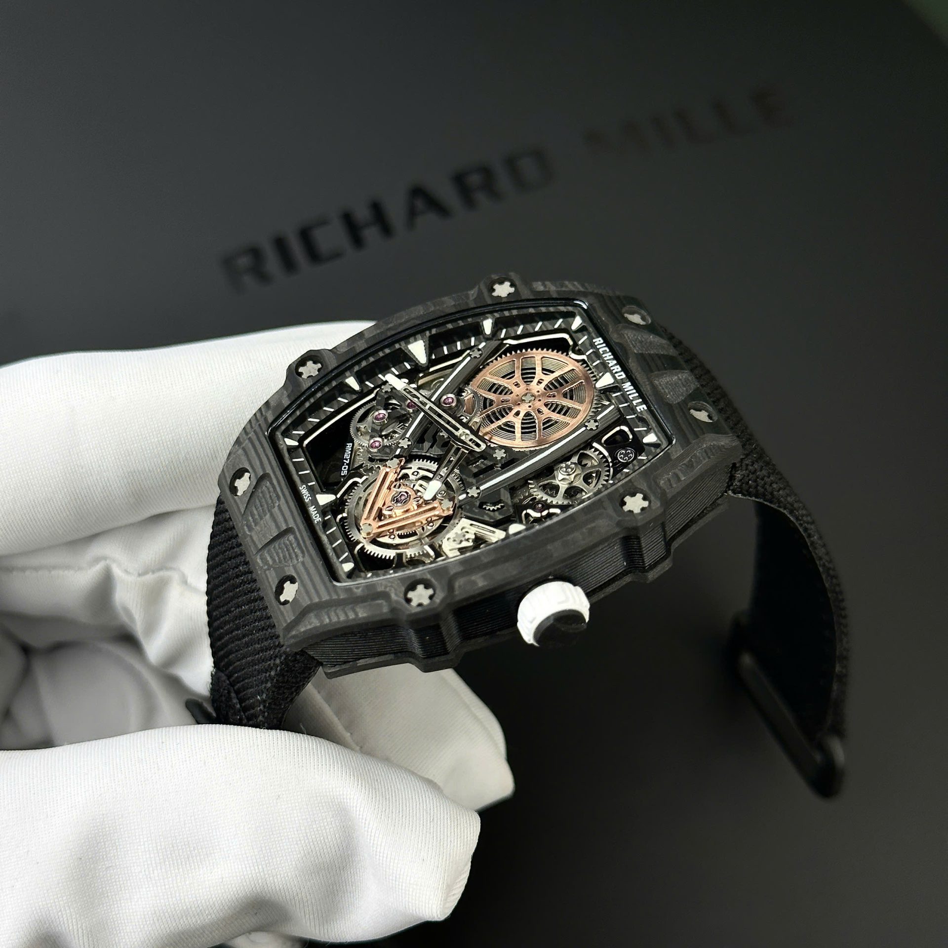 replica Richard Mille Replica Watch RM055 Bubba Watson Black Ceramic BBR Factory 45mm WATCHES 6 