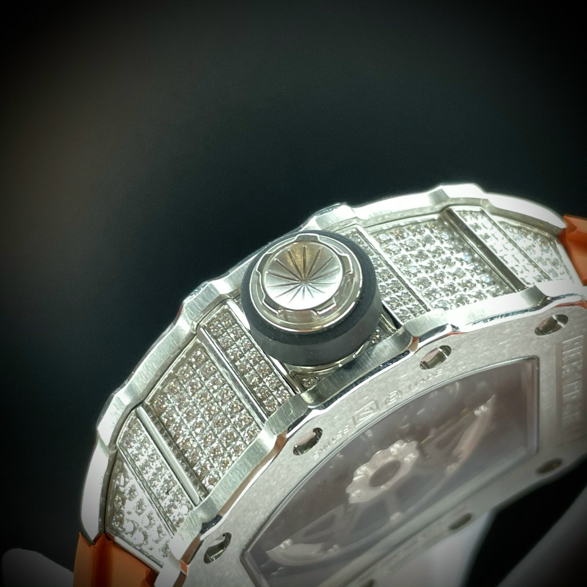 replica Richard Mille Fake Watch RM88 Smiley White Ceramic 42mm WATCHES 6 