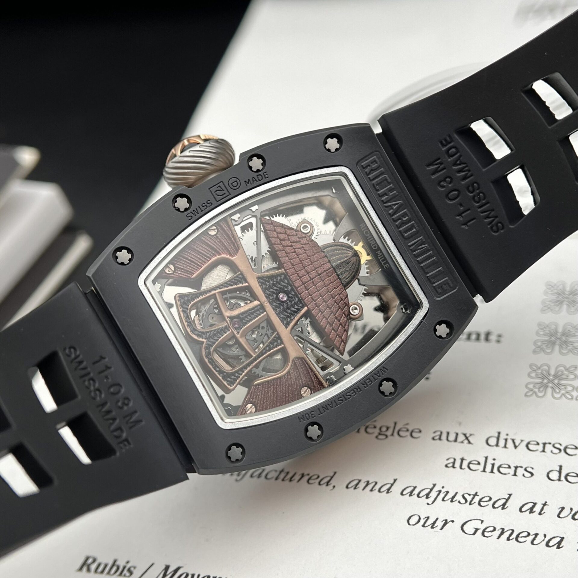 replica Richard Mille Replica Watch RM21-02 Tourbillon Aerodyne Rubber Strap 43mm WATCHES 6 