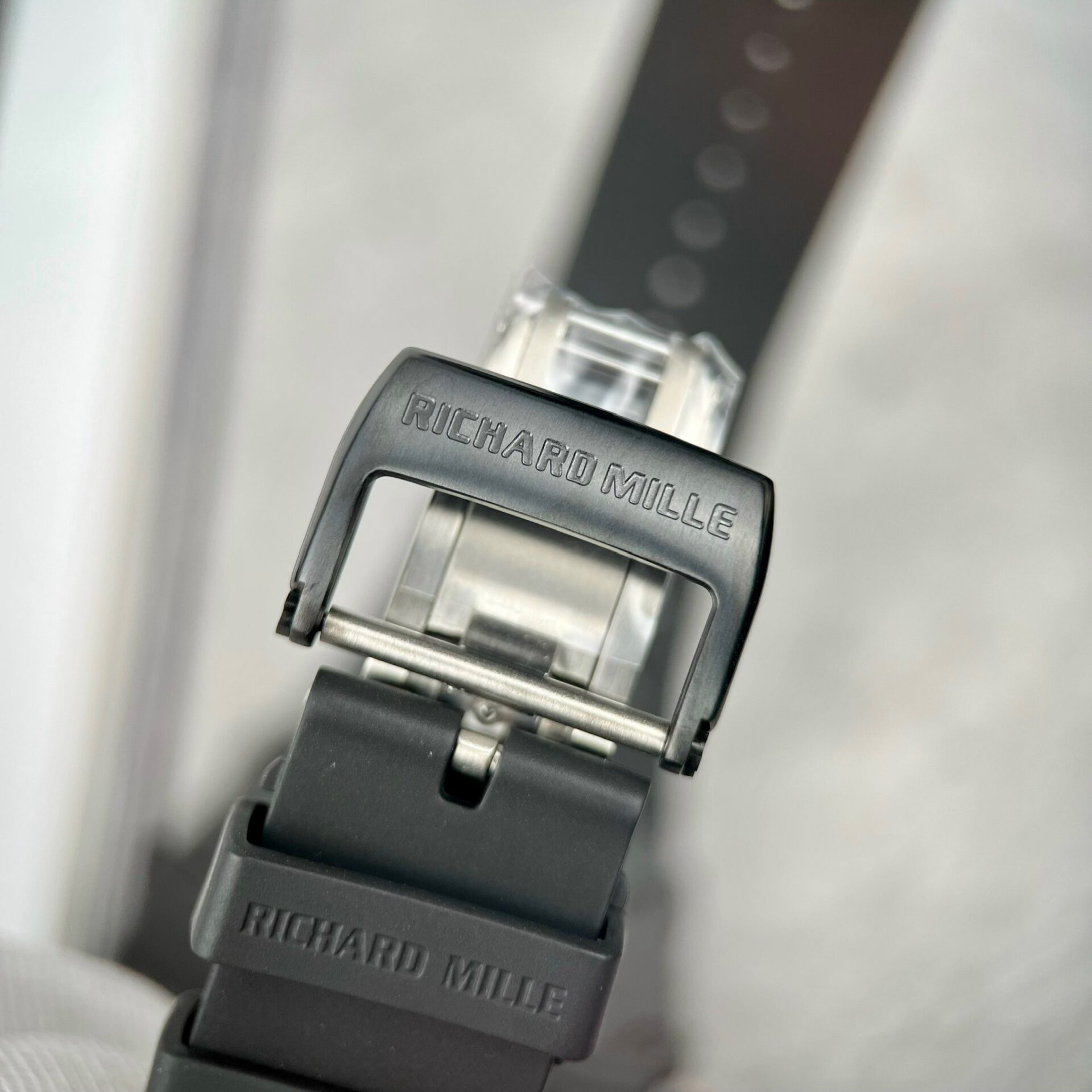 replica Richard Mille Replica Watch RM055 White Ceramic Rubber Strap ZF Factory 45mm WATCHES 6 