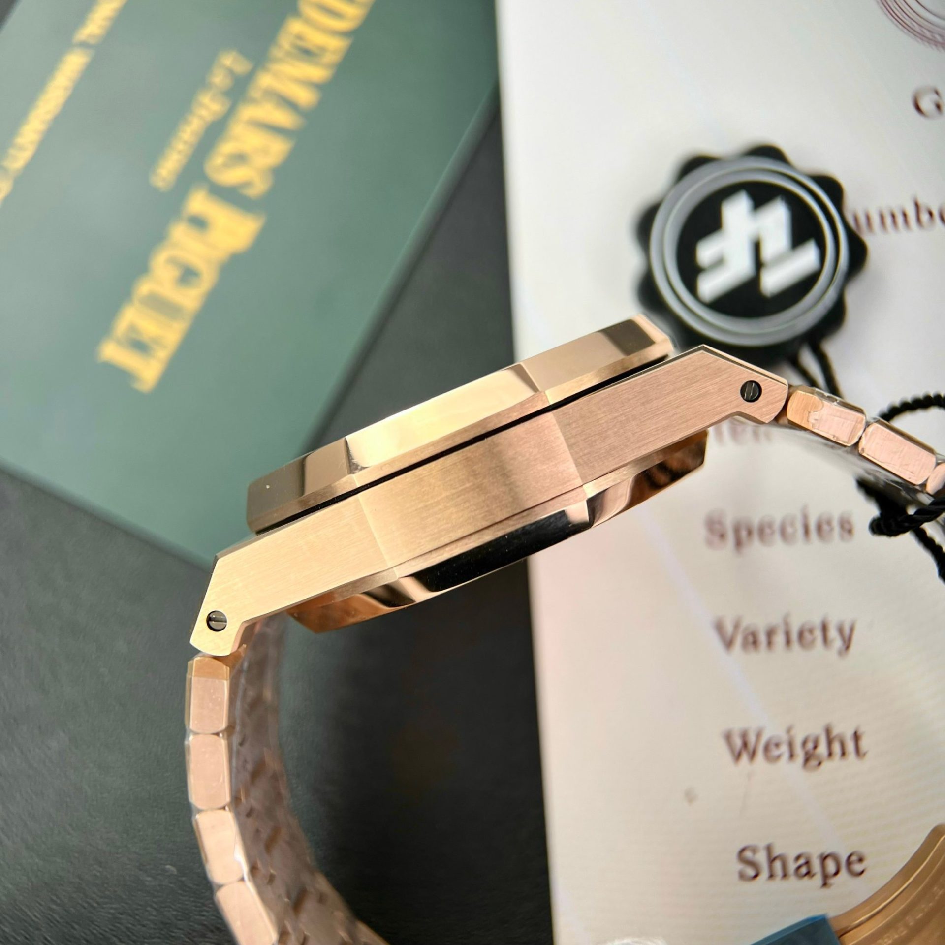 replica Audemars Piguet Royal Oak 26574OR Rose Gold Replica Watch Blue Dial 41mm WATCHES 7 