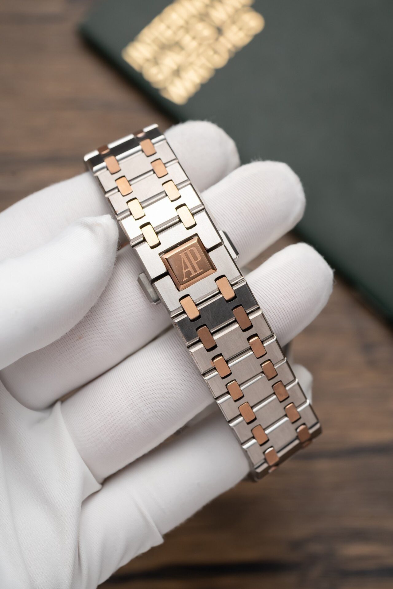 replica Audemars Piguet Royal Oak 26574OR Rose Gold Replica Watch Blue Dial 41mm WATCHES 7 