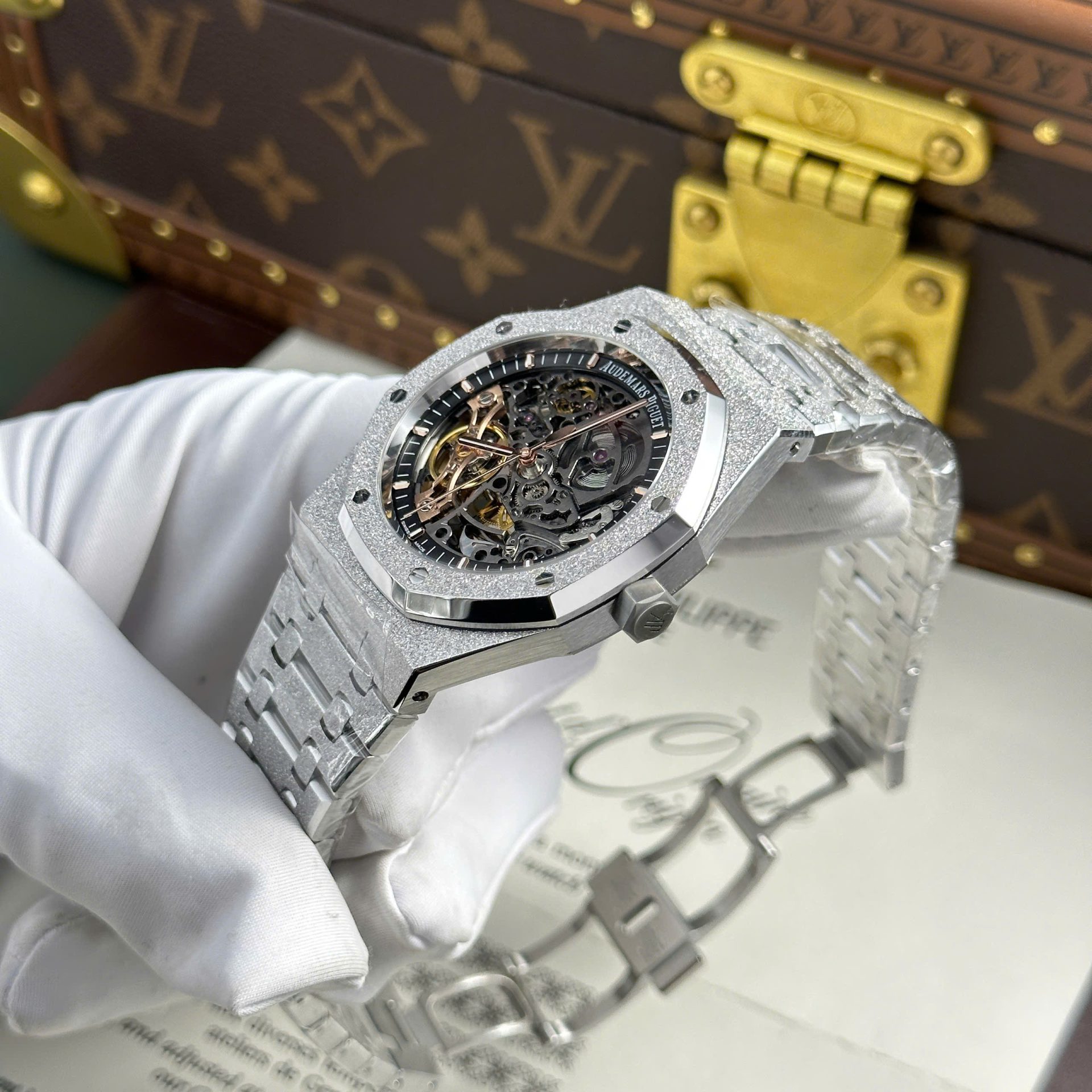 replica Audemars Piguet Replica Watch Royal Oak 15400 Carbon Dial Black 41mm WATCHES 7 