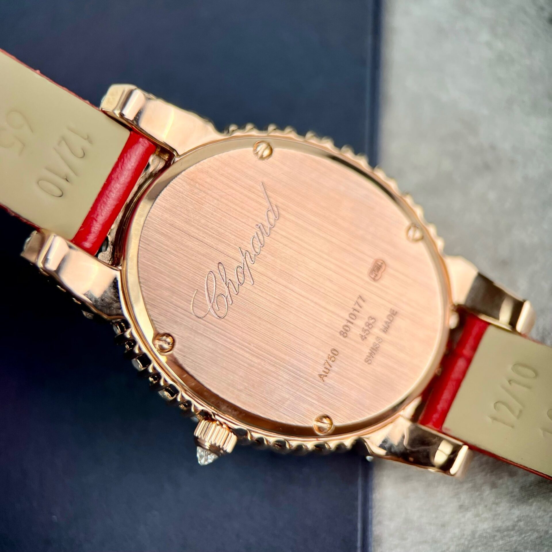 replica Chopard Replica Watch With Moissanite Diamond Leather Strap 30mm WATCHES 7 