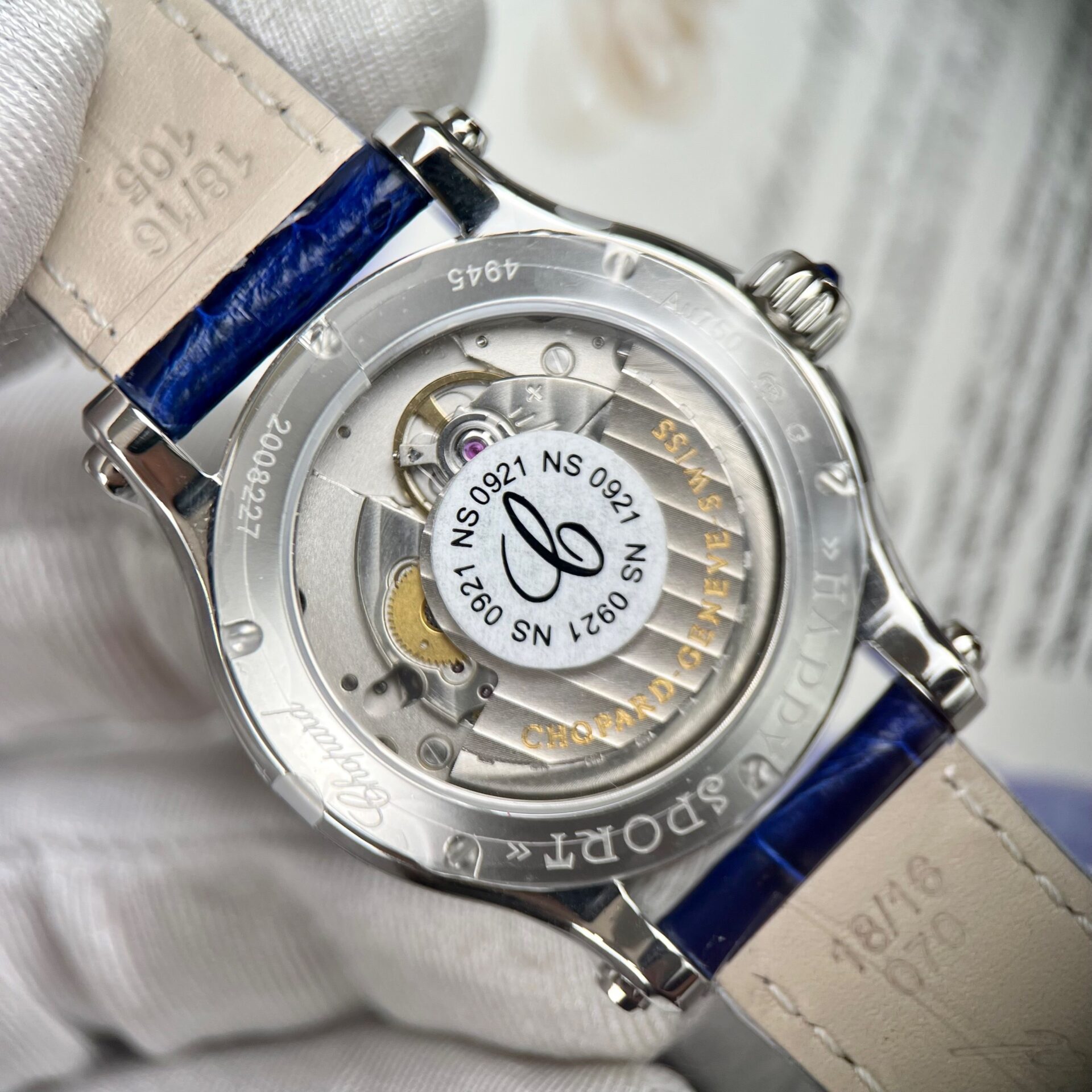 replica Chopard Rose Gold Wrapped Replica Watch With Moissanite Diamonds 34mm WATCHES 7 