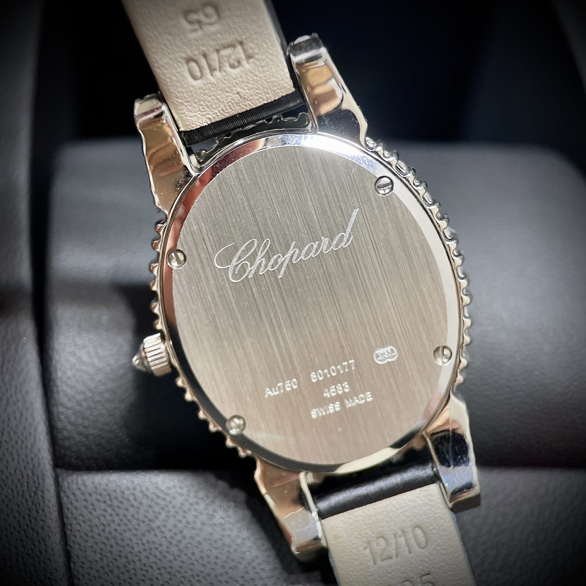 replica Chopard Full Moissanite Diamonds Replica Watch Gold Wrapped 34mm WATCHES 7 