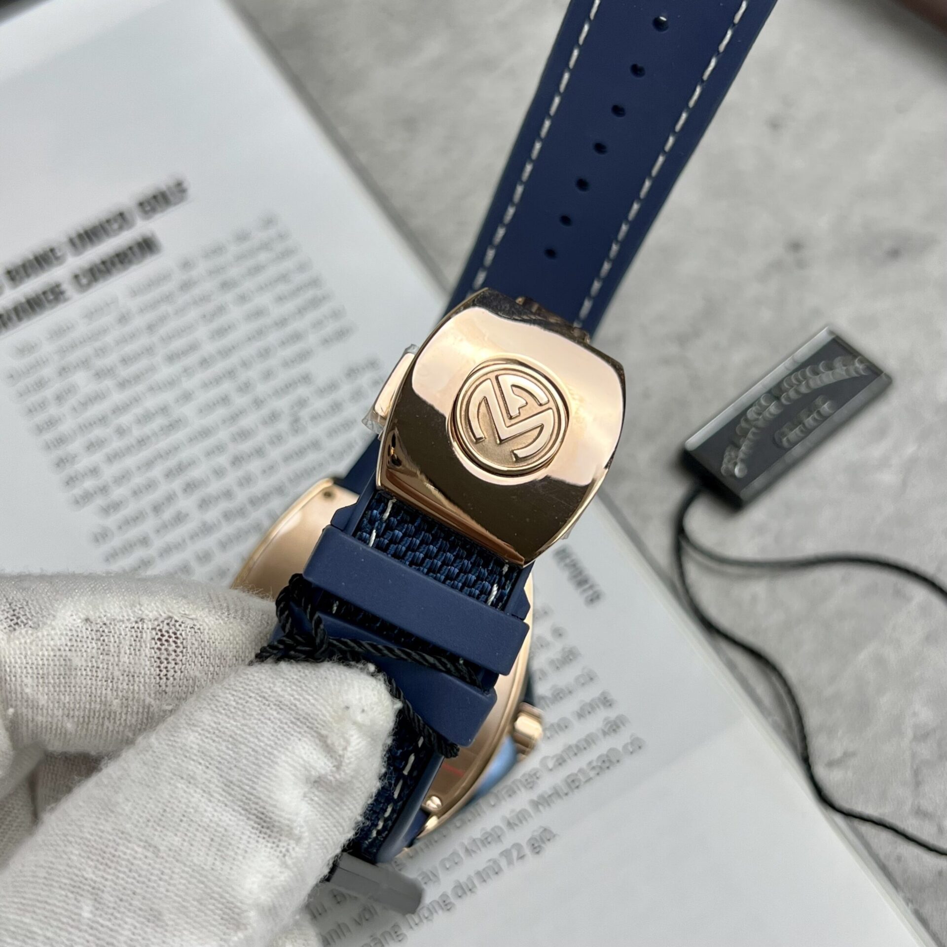 replica Franck Muller V45 Rose Gold Replica Watch Black Dial AB Factory 45mm WATCHES 7 