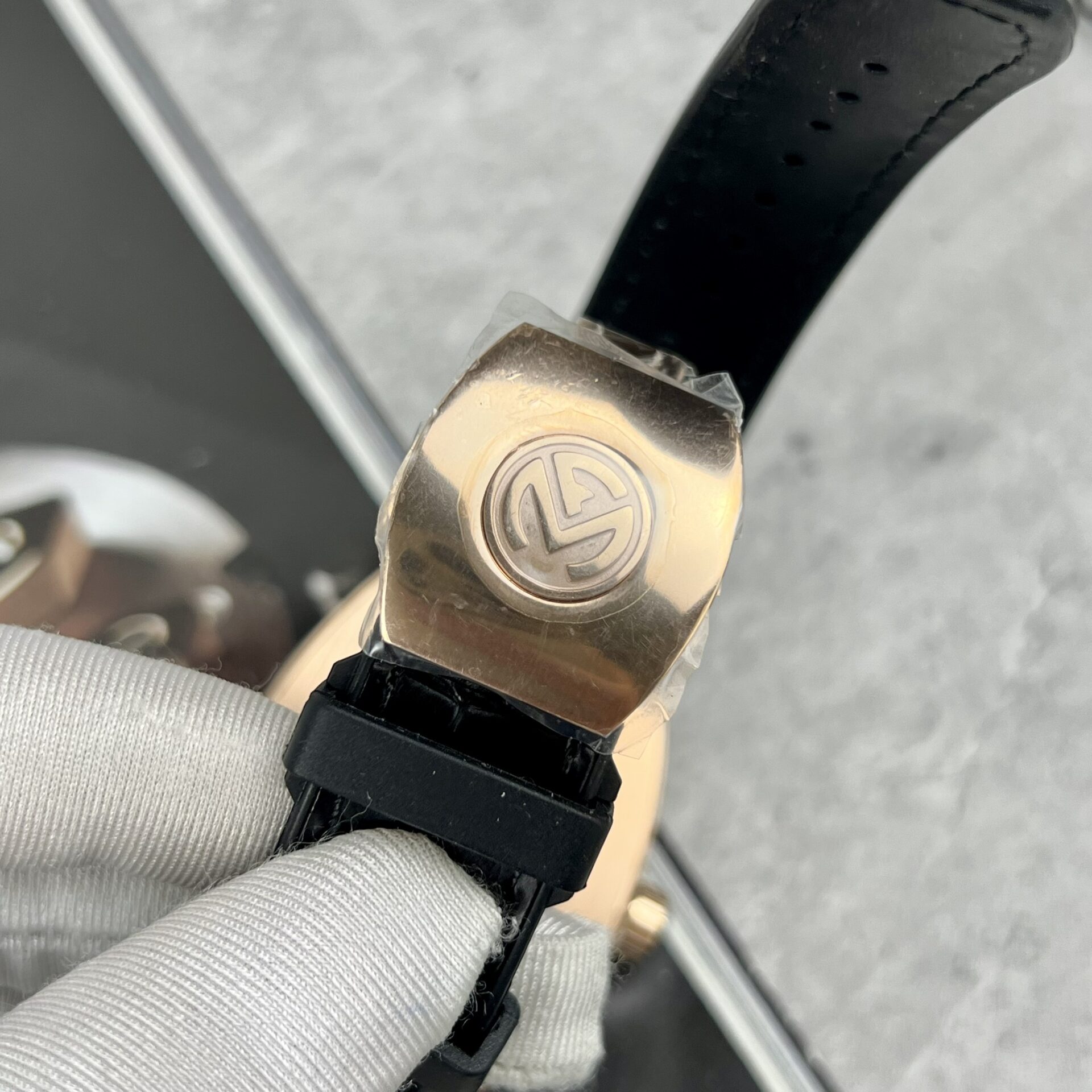 replica Franck Muller Vanguard V45 Replica Watch With Full RoseGold Diamonds ABF 45mm WATCHES 7 