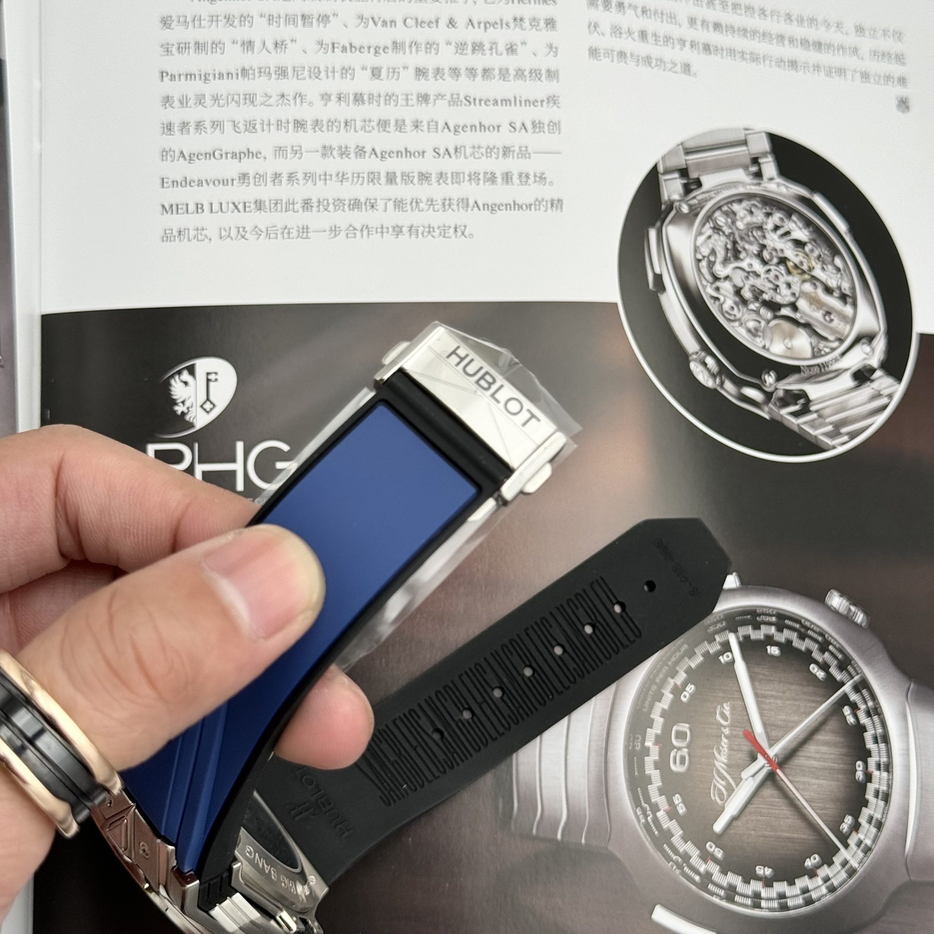 replica Hublot Replica Watch Classic Fussion Custom Blue Dial Moissanite Diamonds 33mm WATCHES 7 