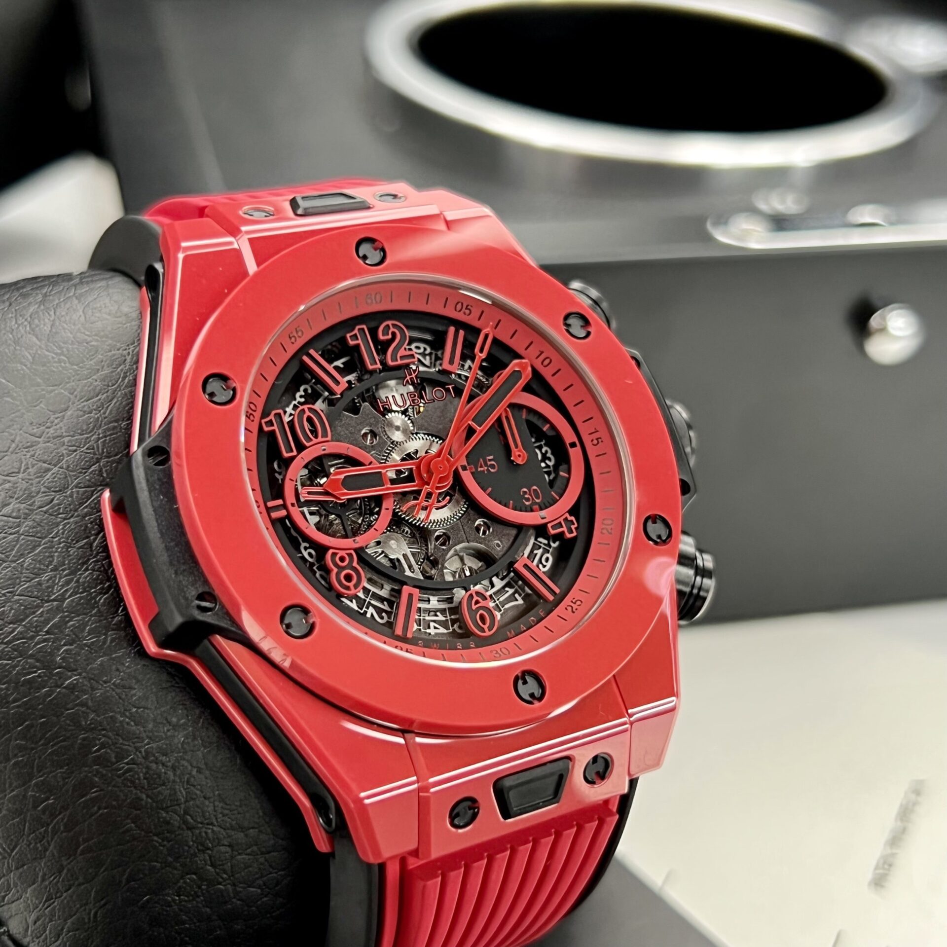 replica Hublot Best Replica Watch Big Bang Sang Bleu II King Gold White Dial BBF 45mm WATCHES 7 