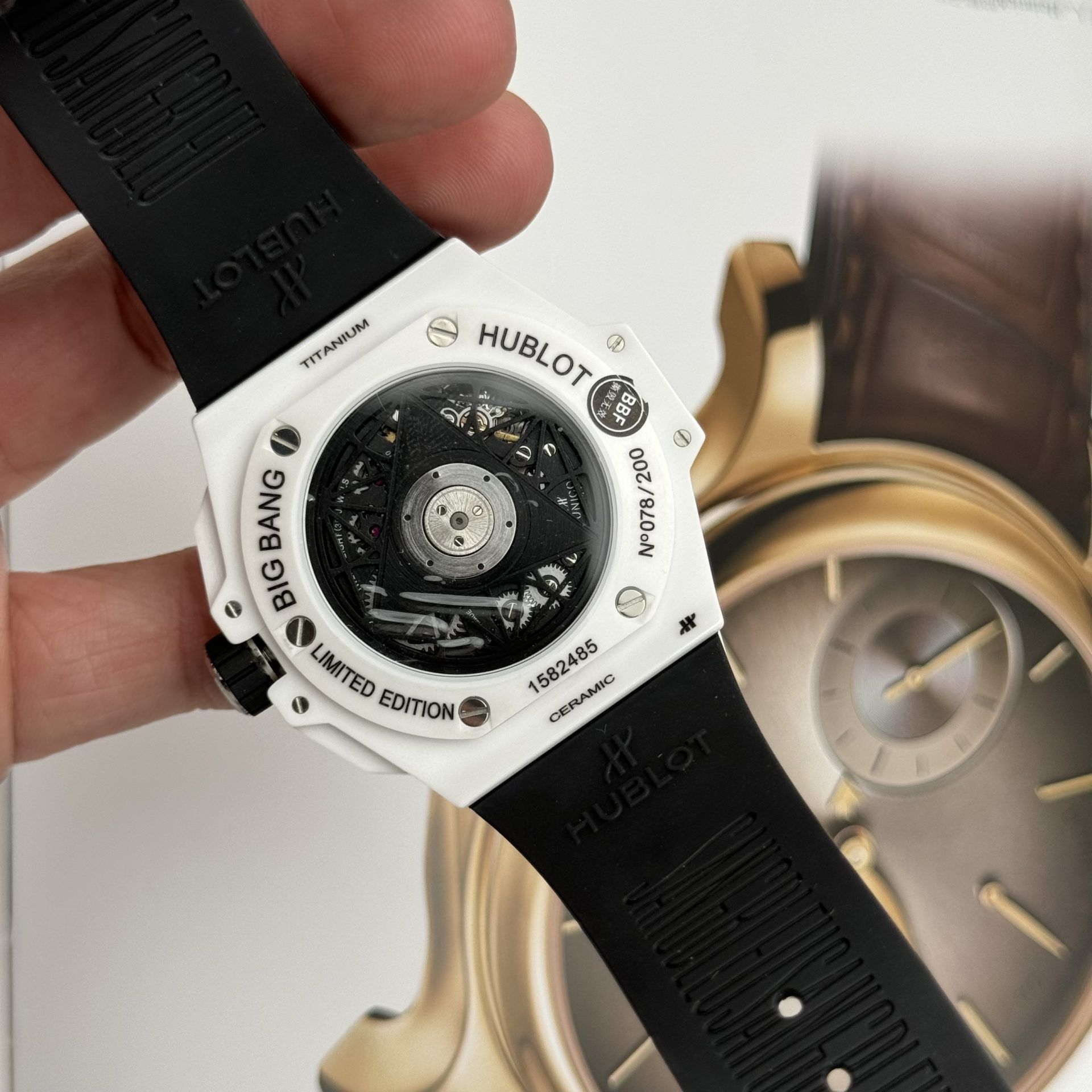 replica Hublot Replica Watches Square Bang Unico Ceramic White BBF Factory 42mm WATCHES 7 