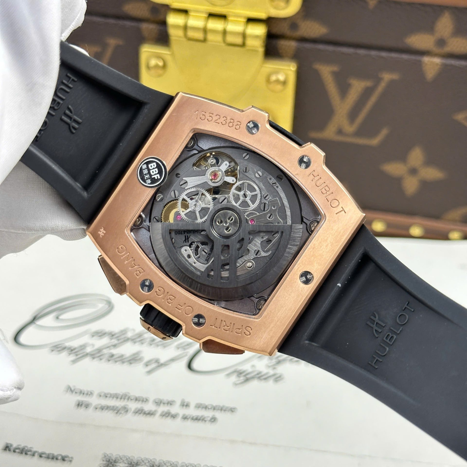 replica Hublot Replica Watch Spirit Of Big Bang King Gold Dial Blue 42mm WATCHES 7 