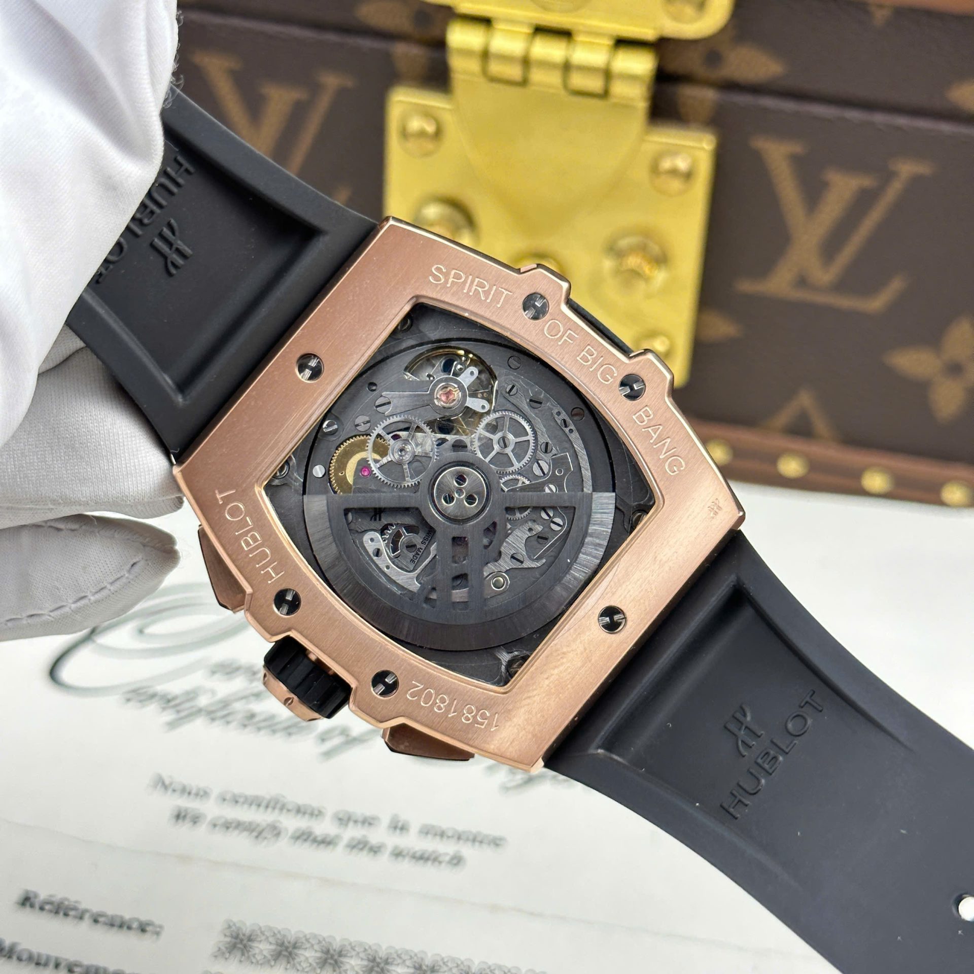 replica Hublot Replica Watch Classic Fussion Custom Blue Dial Moissanite Diamonds 33mm WATCHES 7 