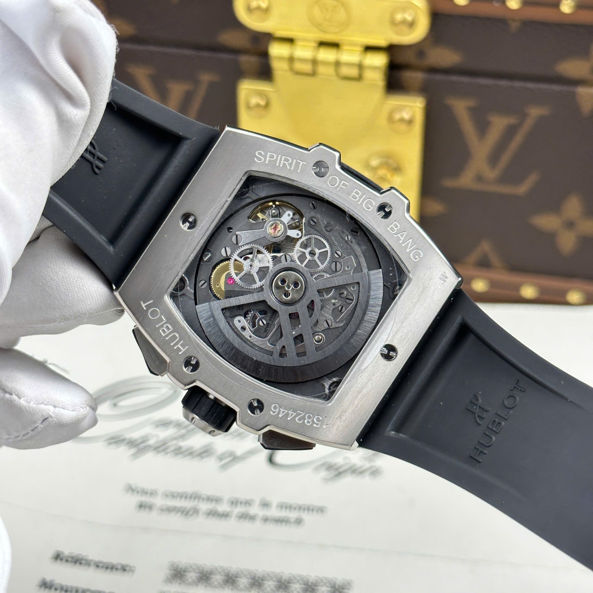 replica Hublot Replica Watch Spirit Of Big Bang King Gold Black Dial 42mm WATCHES 7 
