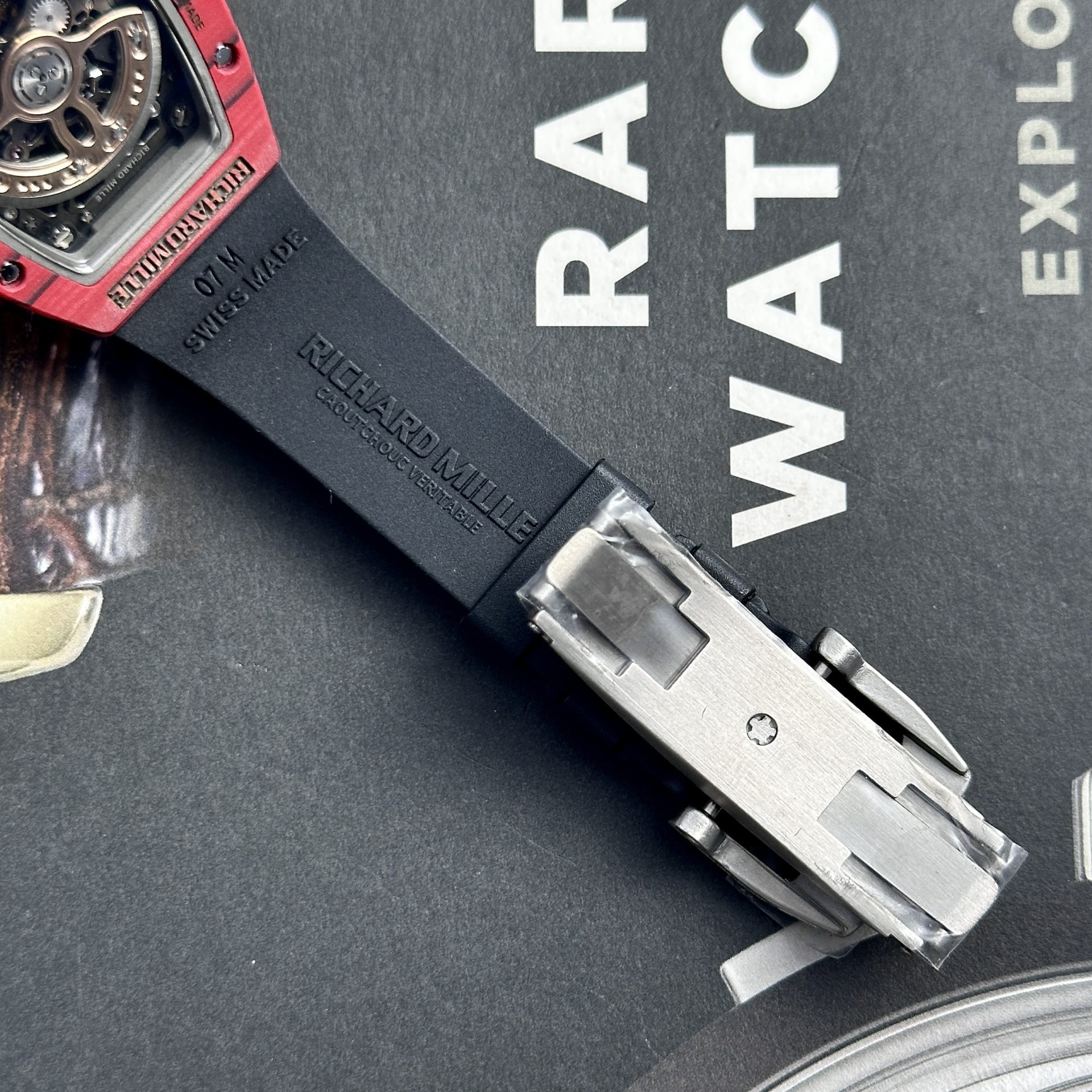 replica Richard Mille Replica Watch RM007 Black Dial Full CZ 36mm WATCHES 7 
