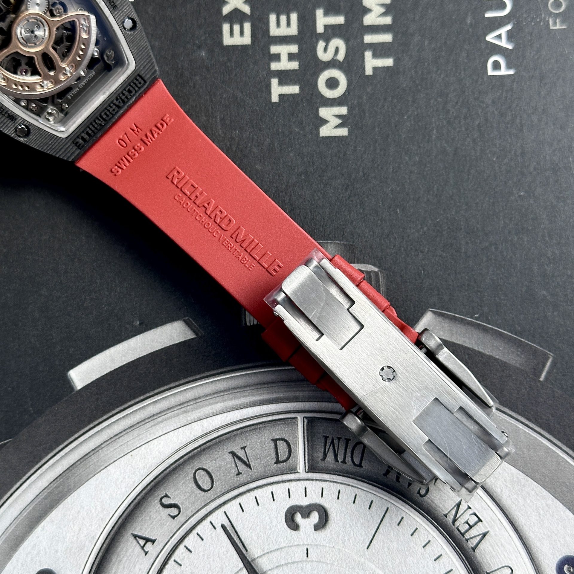 replica Richard Mille Replica Watch RM51-02 Rose Gold Rubber Strap 40mm WATCHES 7 