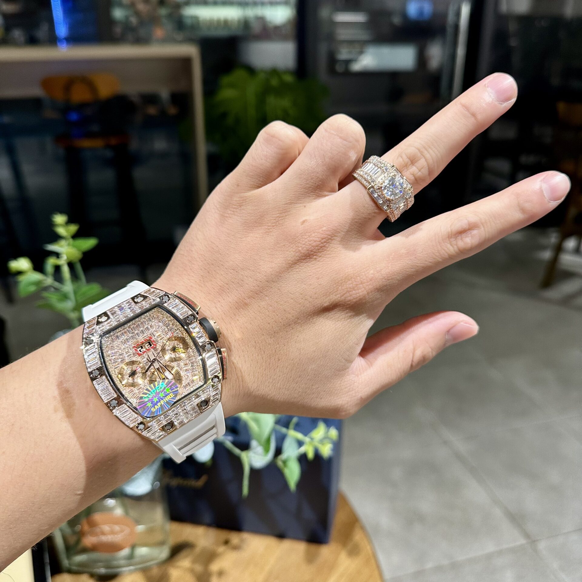 replica Richard Mille Replica Watch RM59-01 Yohan Blake Tourbillon Carbon Green 43x50mm WATCHES 7 