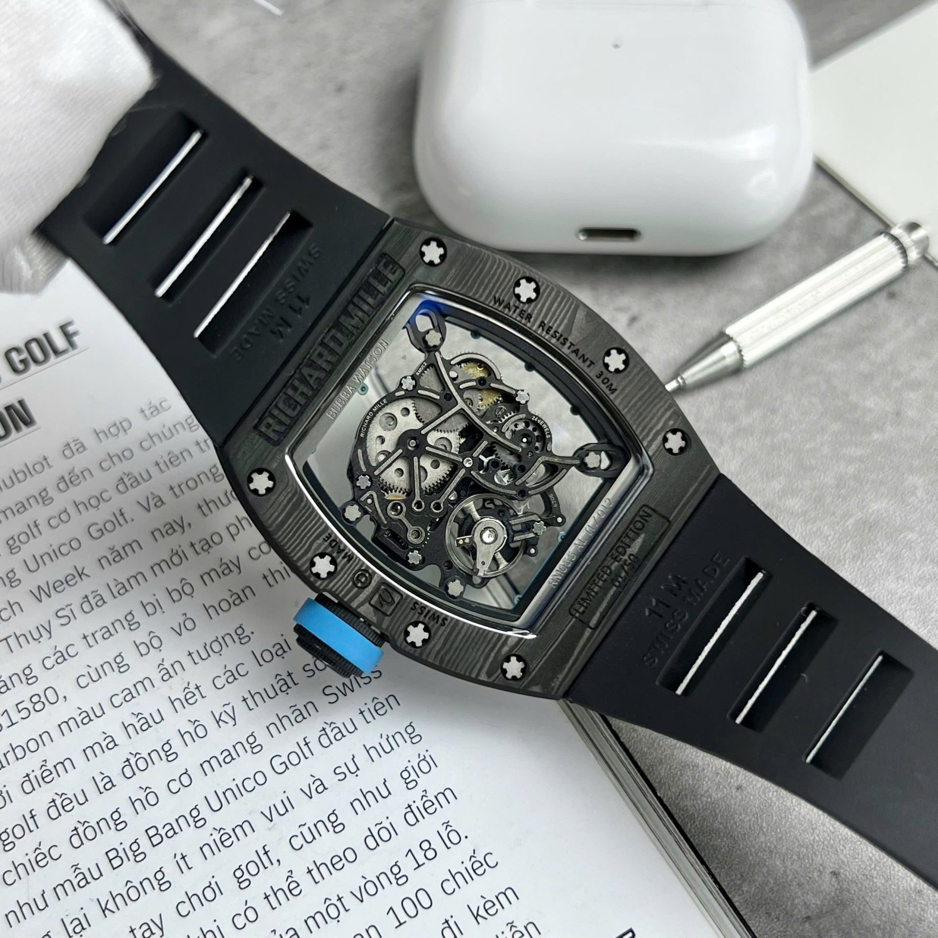 replica Richard Mille Replica Watch RM35-01 Carbon Rubber Strap BBR Factory 44mm WATCHES 7 