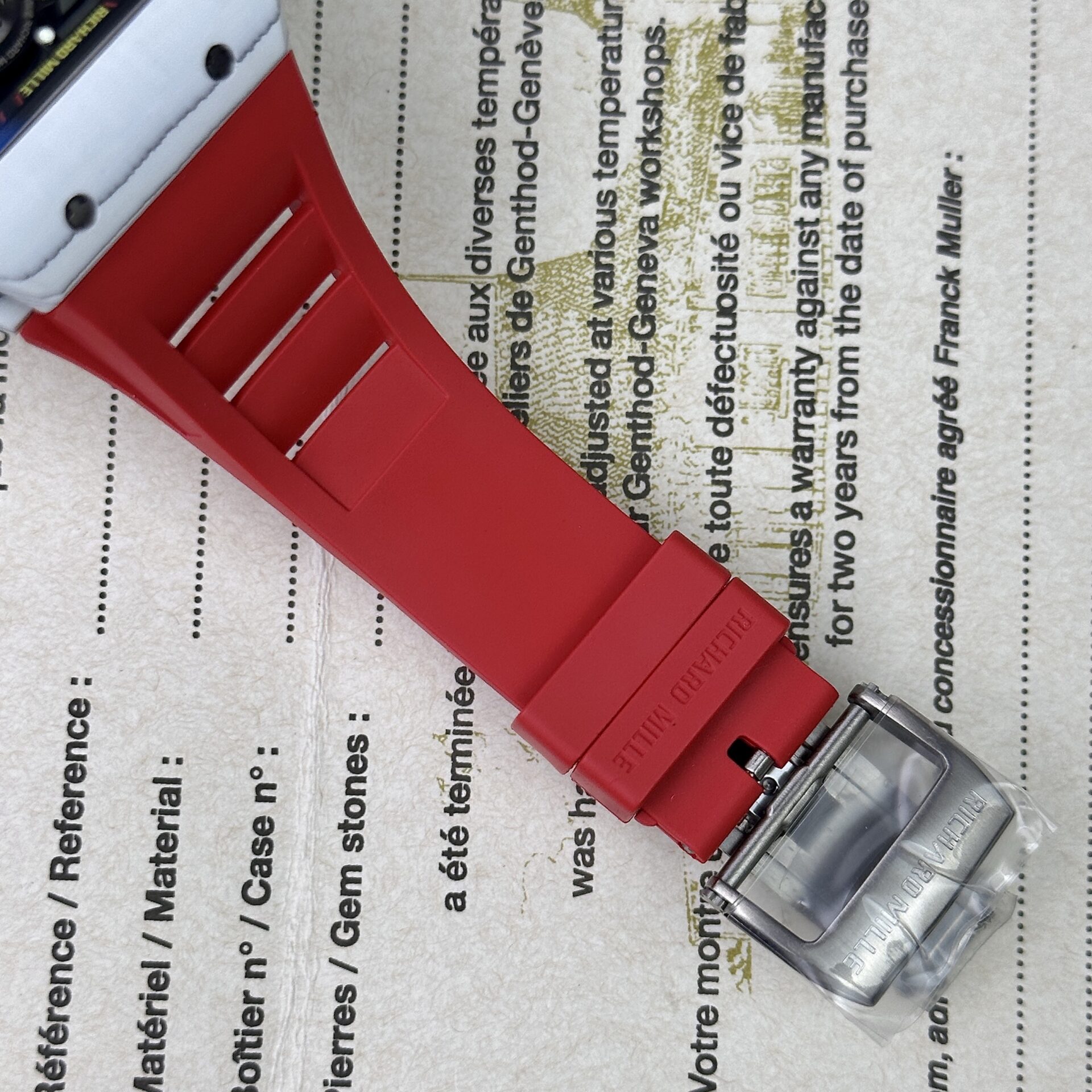 replica Richard Mille Best Replica Watch RM07-01 Red Carbon Rubber Strap 32x46mm WATCHES 7 