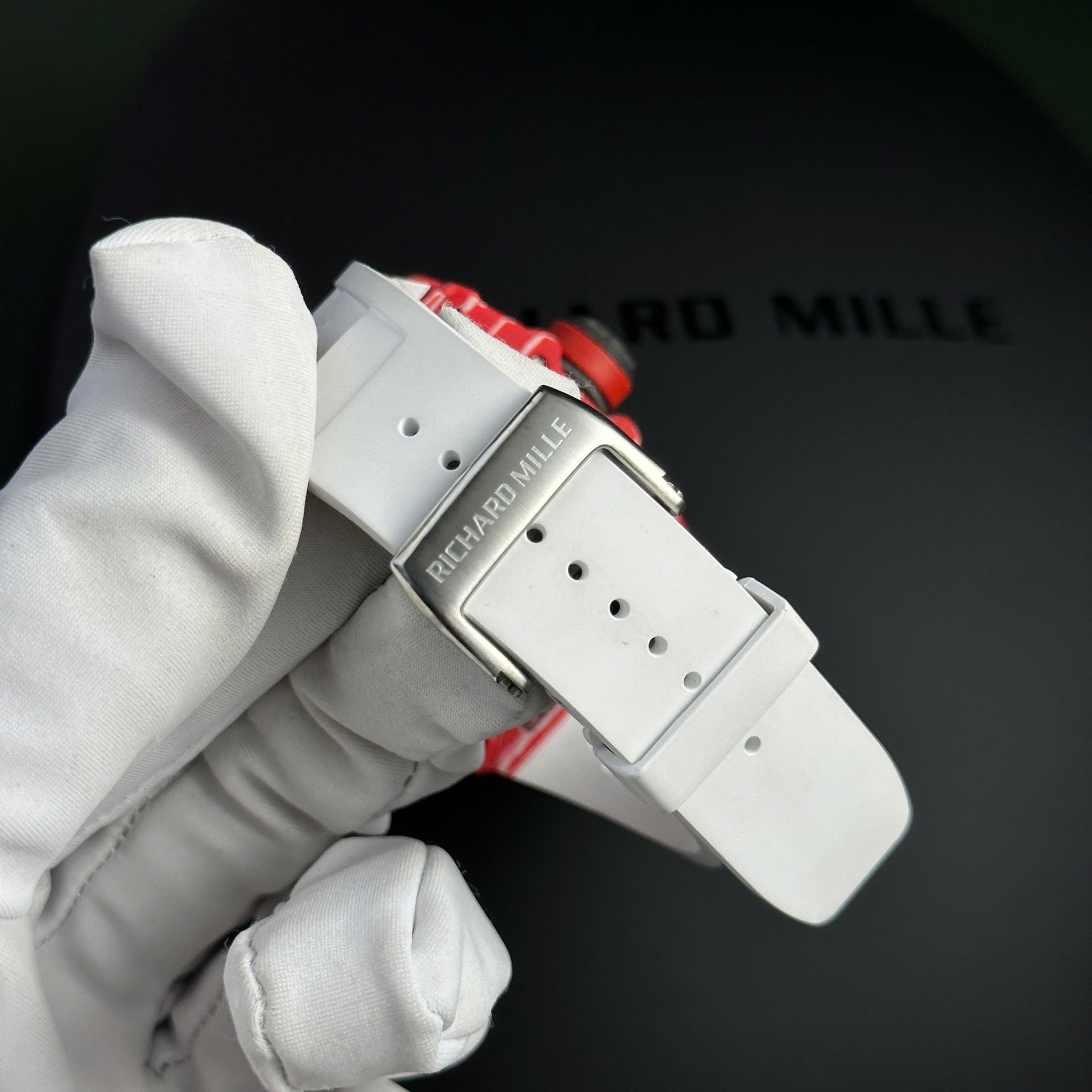 replica Richard Mille Replica Watch RM12-01 Tourbillon Sapphire Rubber Strap 44mm WATCHES 7 
