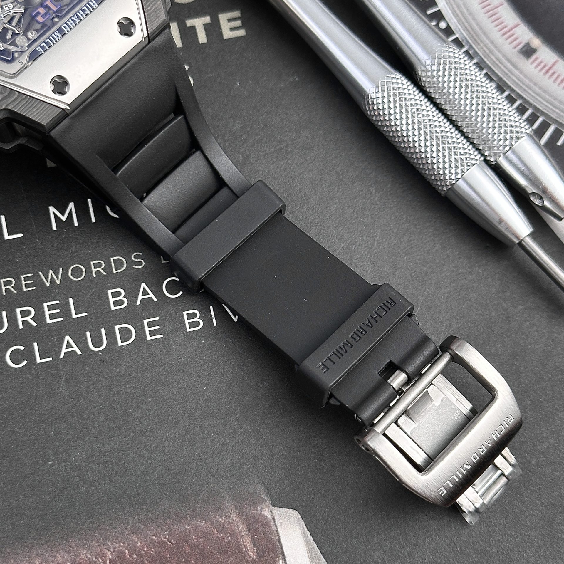 replica Richard Mille Replica Watch RM12-01 Tourbillon Sapphire Rubber Strap 44mm WATCHES 7 