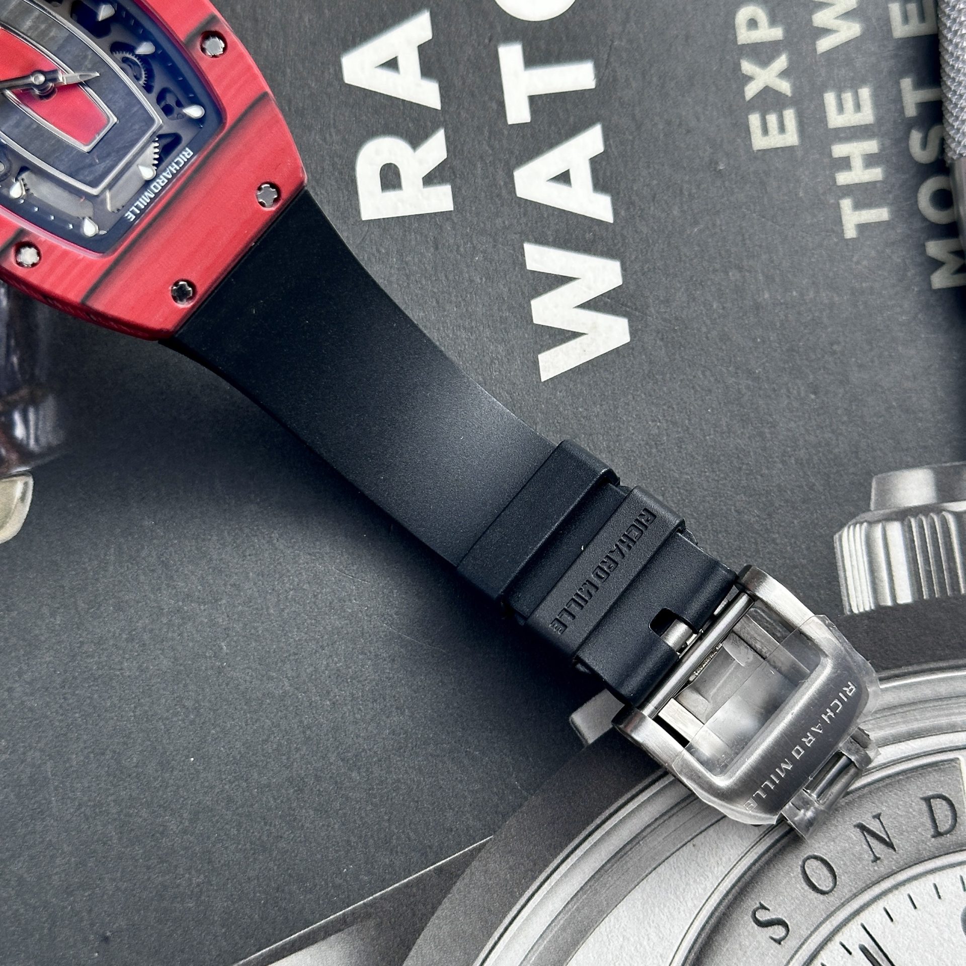 replica Richard Mille Replica Watch RM007 Black Dial Full CZ 36mm WATCHES 8 
