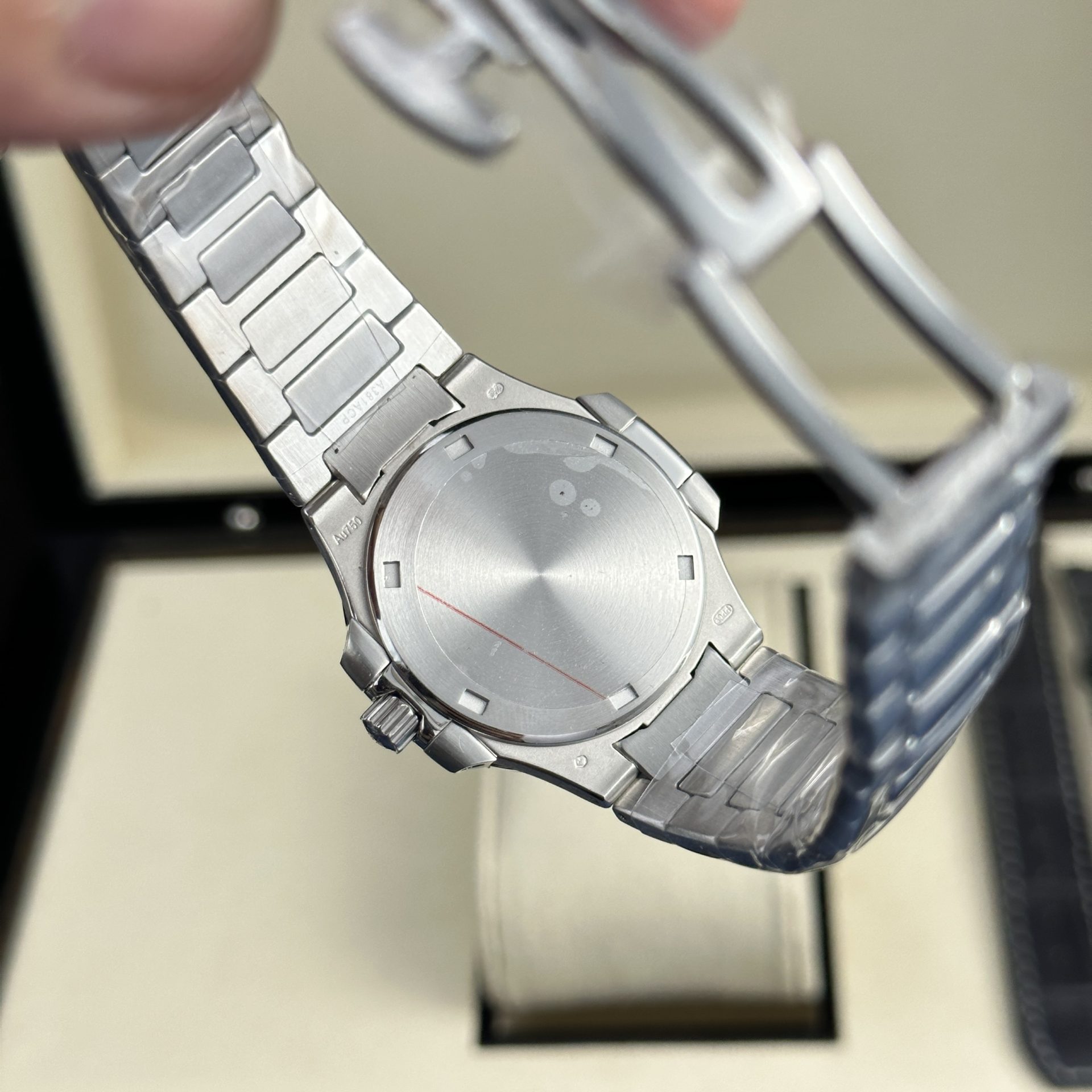 replica Patek Philippe Replica Watch Aquanaut 5067 Gray Dial Rubber Strap 35.6mm WATCHES 8 
