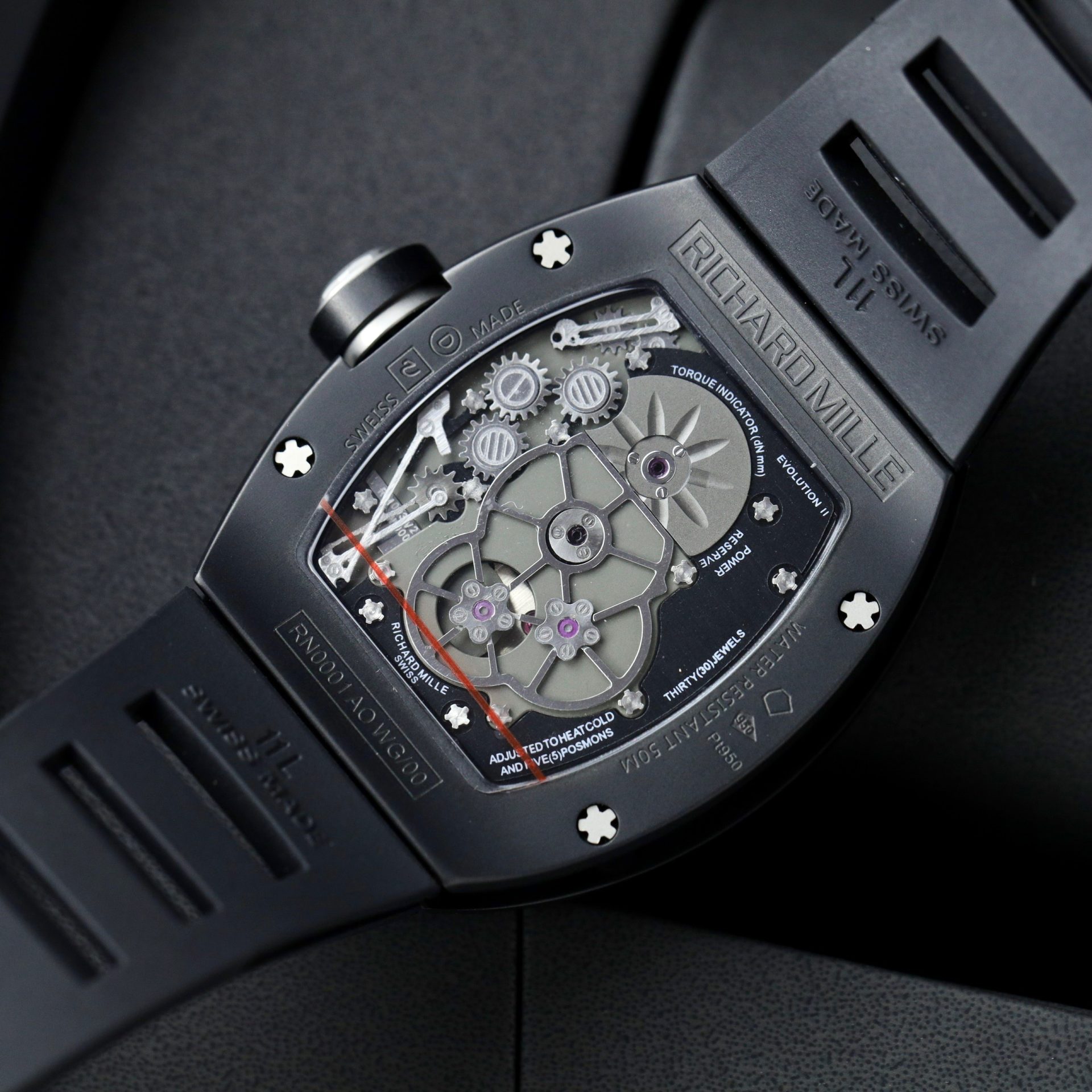 replica Richard Mille Replica Watch RM055 Carbon White Rubber Strap 45mm WATCHES 8 