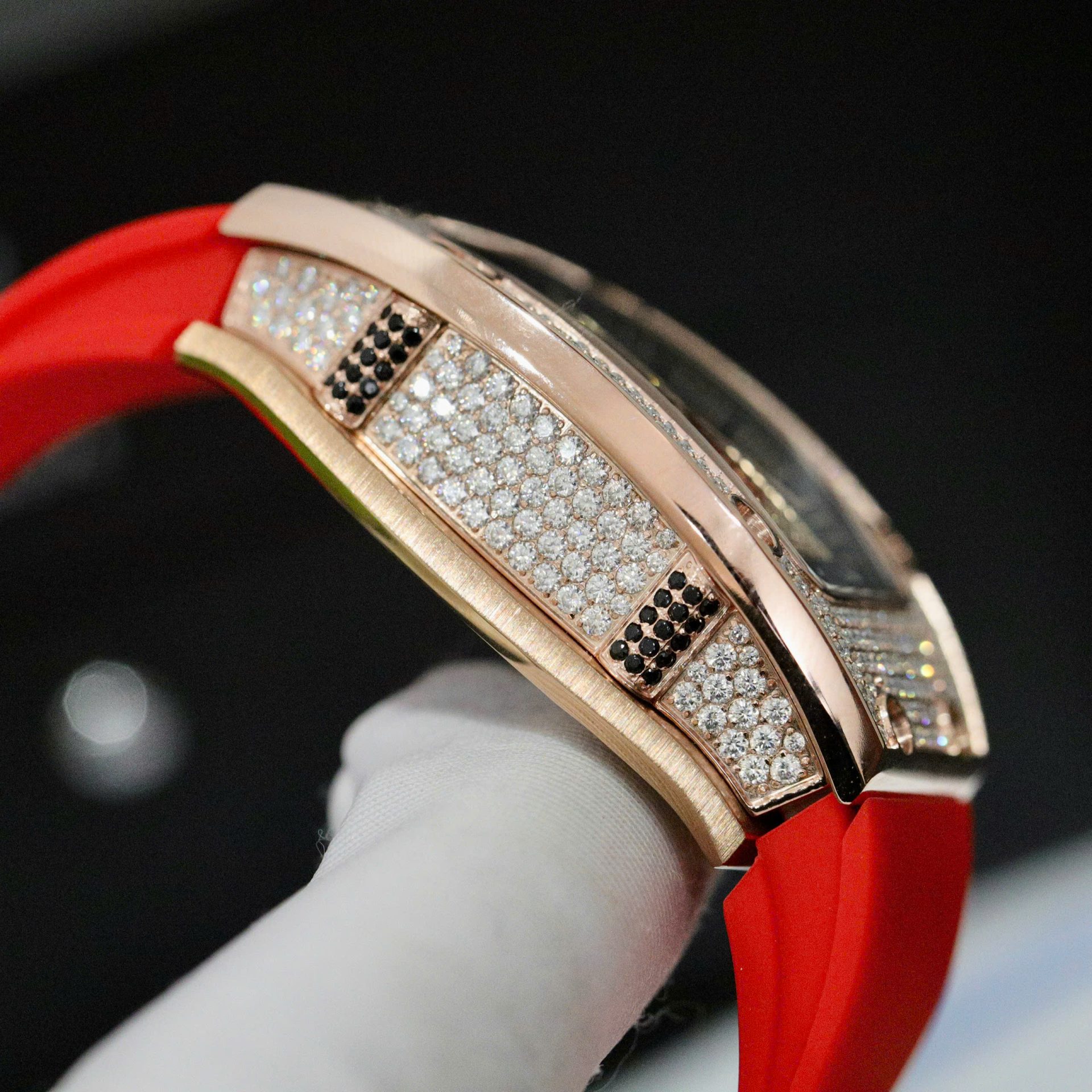 replica Richard Mille Replica Watch RM12-01 Tourbillon Sapphire Rubber Strap 44mm WATCHES 8 