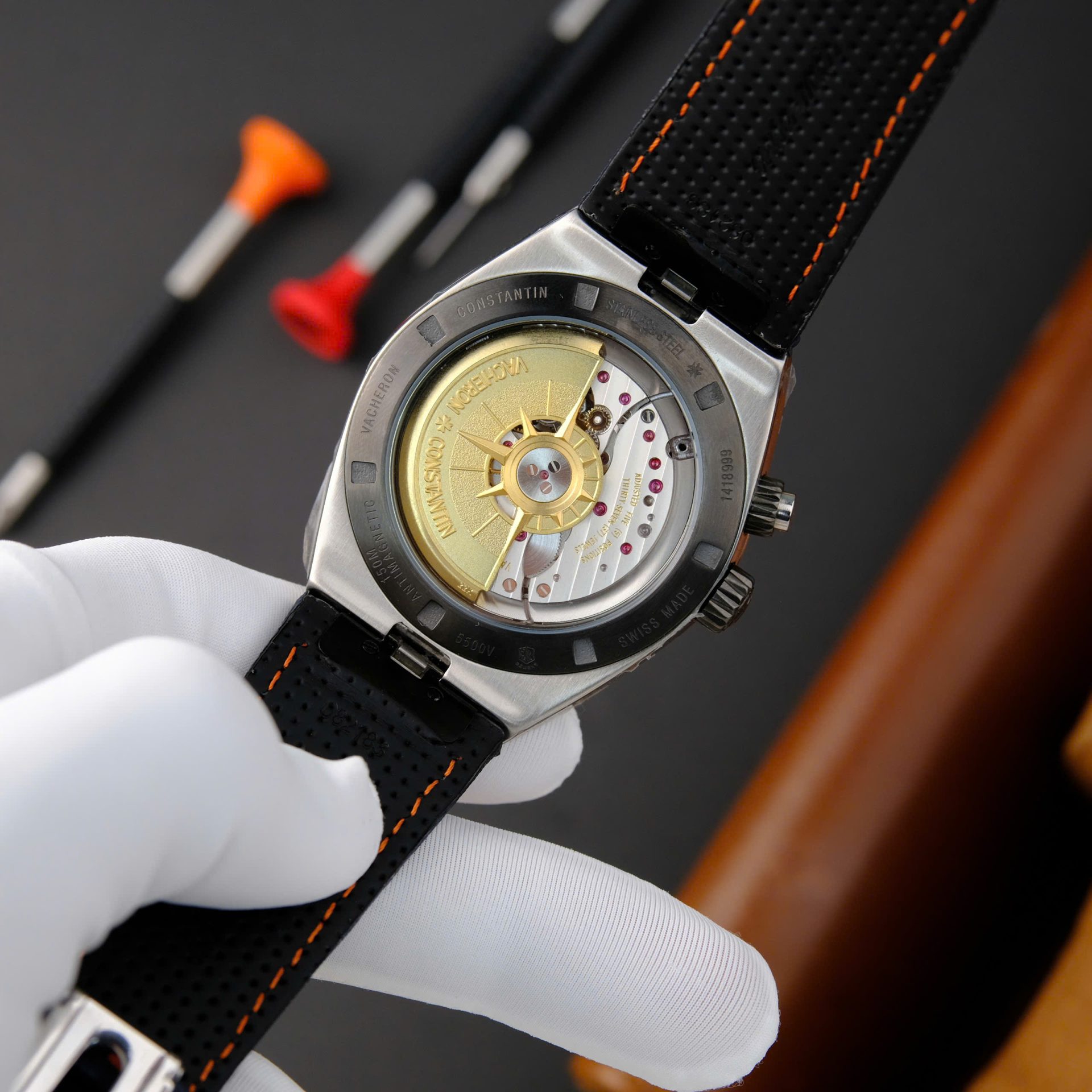 replica Vacheron Constantin Replica Watch Overseas 4500V Rose Gold Blue Dial PPF 41mm WATCHES 8 