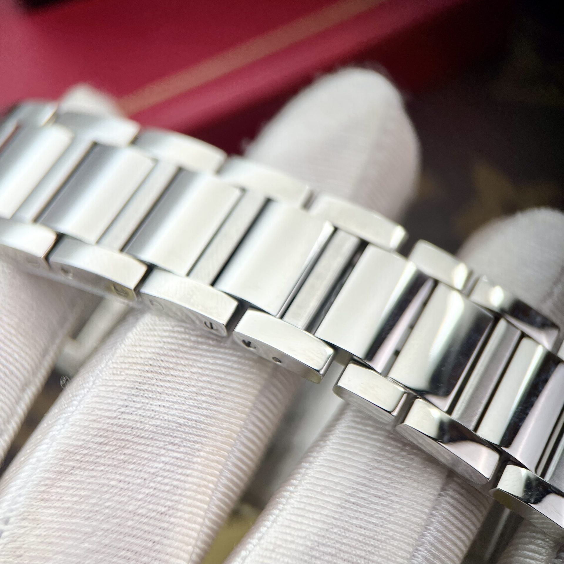 replica Cartier Santos Replica Watch Blue Dial Custom Moissanite Diamonds 39.8mm WATCHES 9 