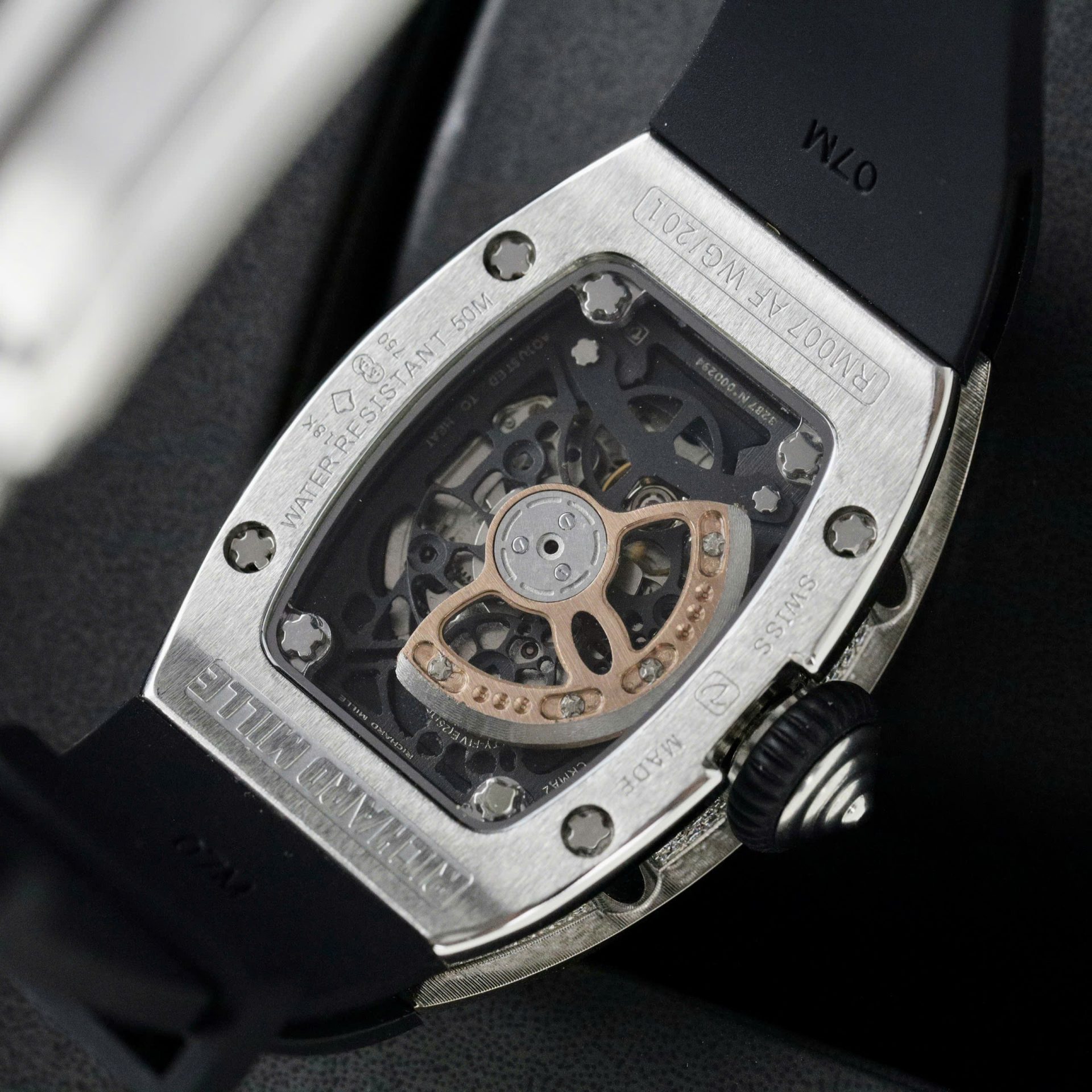 replica Richard Mille Best Replica Watches RM07 Black Ceramic 36mm WATCHES 9 